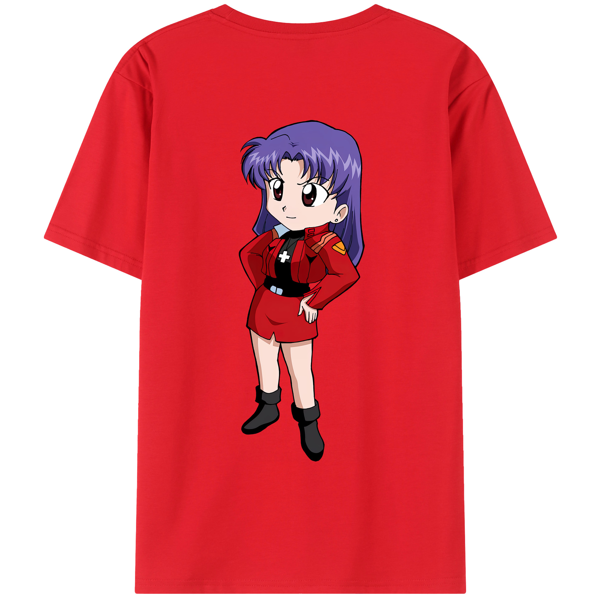 （画像用） EVA 新世紀エヴァンゲリオン 綿100％ メンズ半袖Tシャツ（バックプリント） 通気性