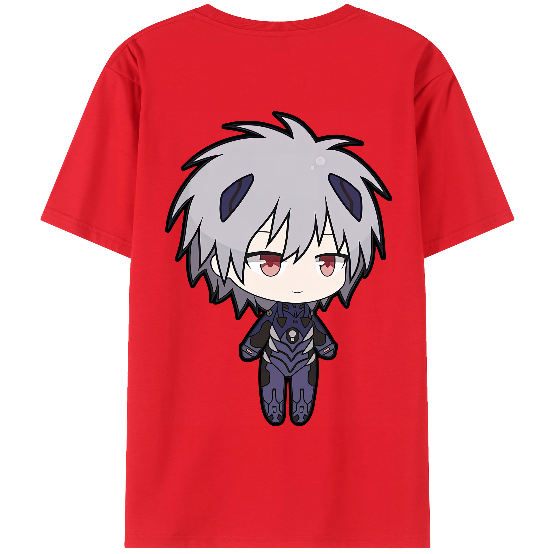 （画像用） EVA 新世紀エヴァンゲリオン 綿100％ メンズ半袖Tシャツ（バックプリント） 通気性