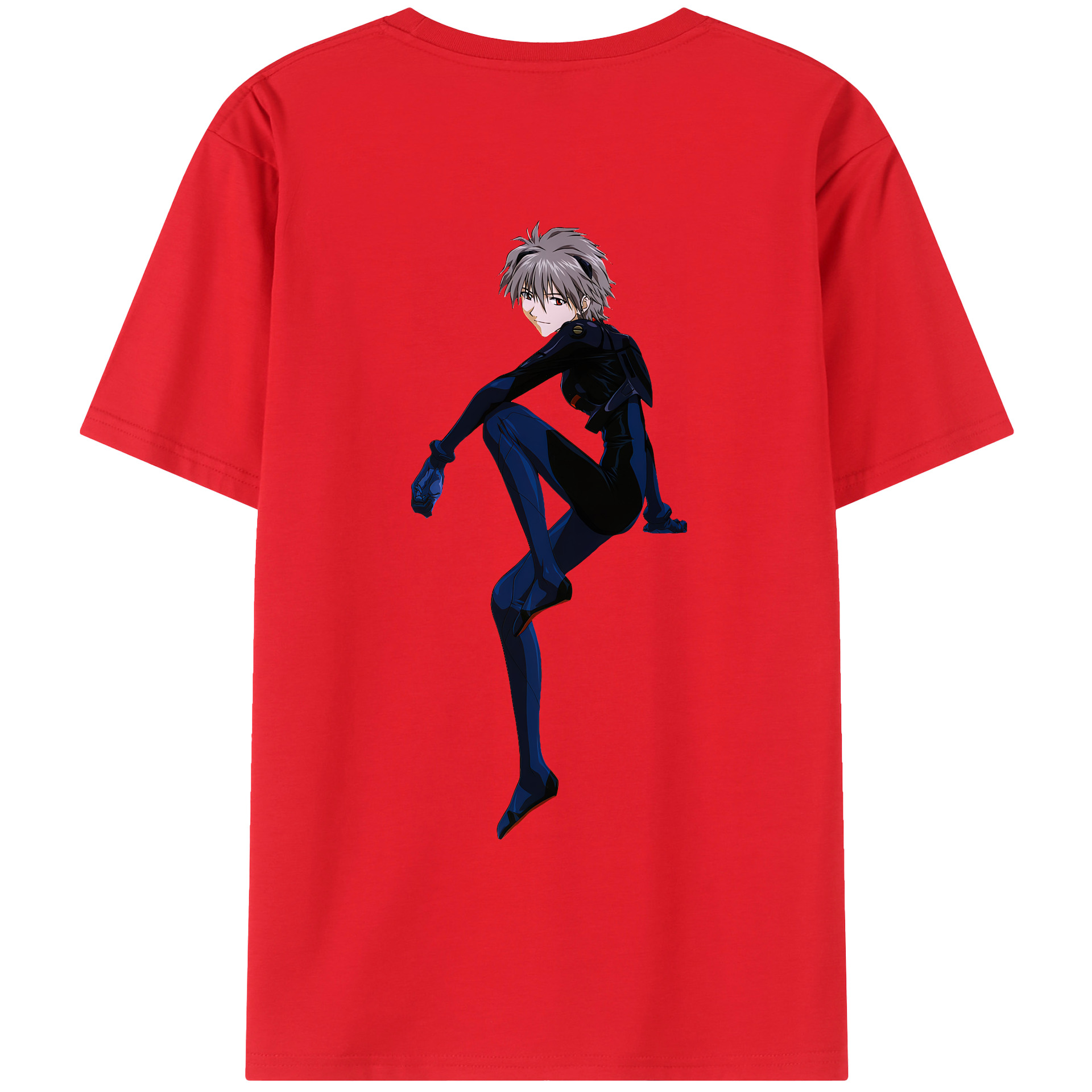 （画像用） EVA 新世紀エヴァンゲリオン 綿100％ メンズ半袖Tシャツ（バックプリント） 通気性