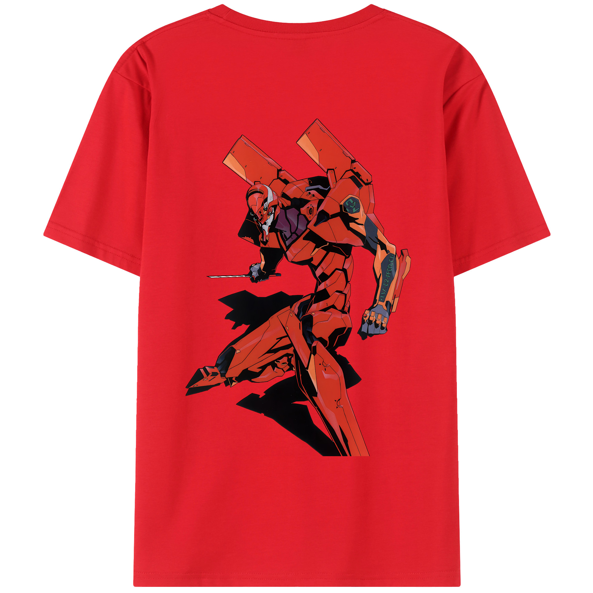 （画像用） EVA 新世紀エヴァンゲリオン 綿100％ メンズ半袖Tシャツ（バックプリント） 通気性