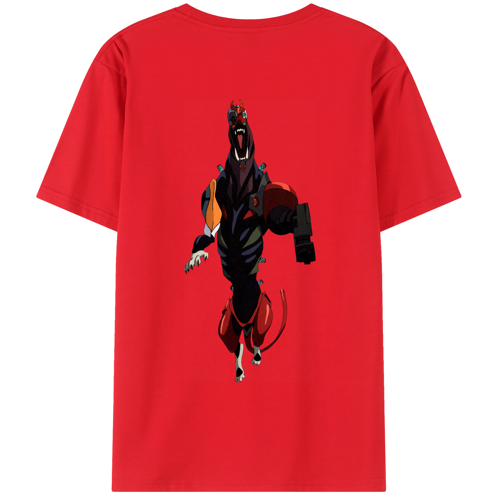 （画像用） EVA 新世紀エヴァンゲリオン 綿100％ メンズ半袖Tシャツ（バックプリント） 通気性