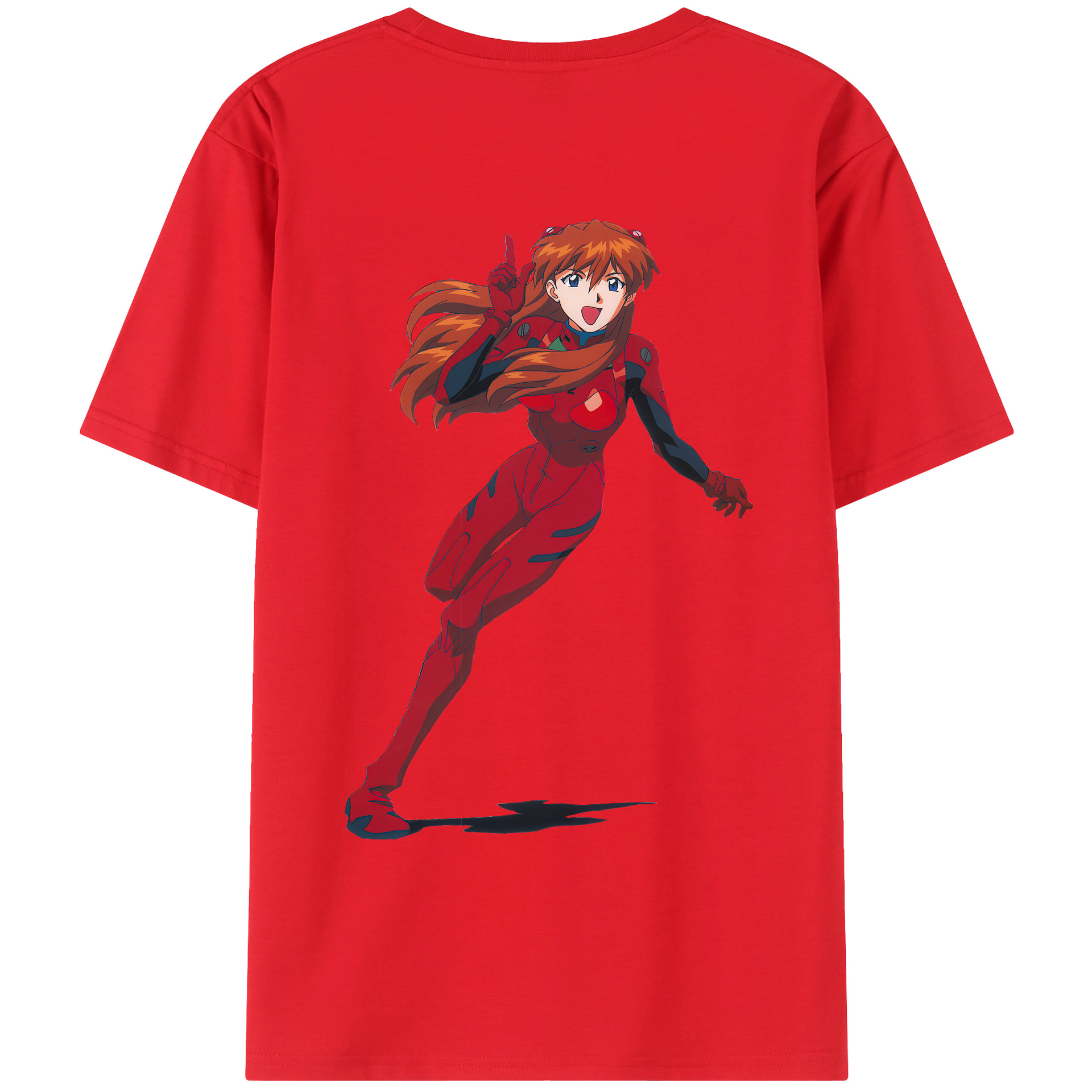 （画像用） EVA 新世紀エヴァンゲリオン 綿100％ メンズ半袖Tシャツ（バックプリント） 通気性
