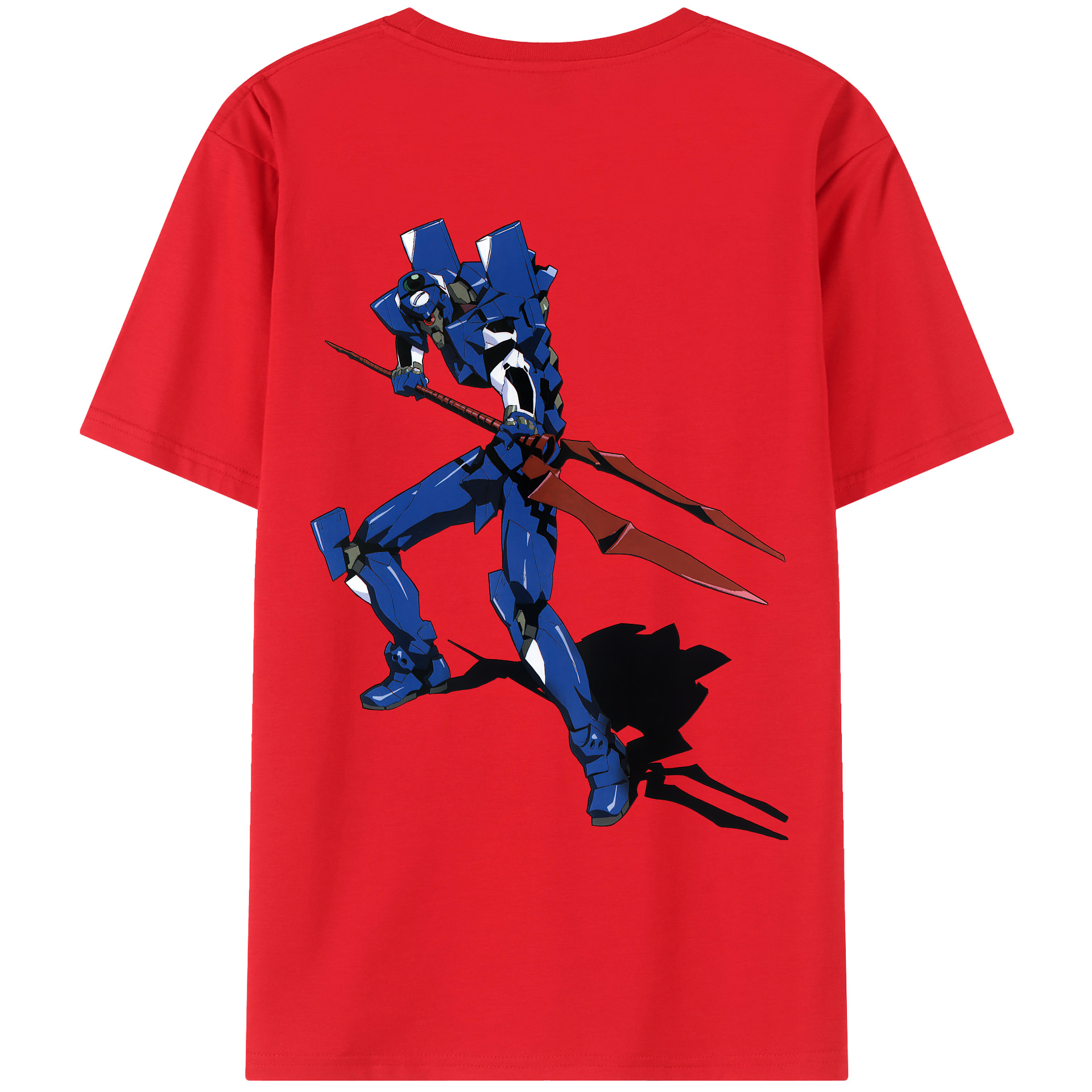 （画像用） EVA 新世紀エヴァンゲリオン 綿100％ メンズ半袖Tシャツ（バックプリント） 通気性