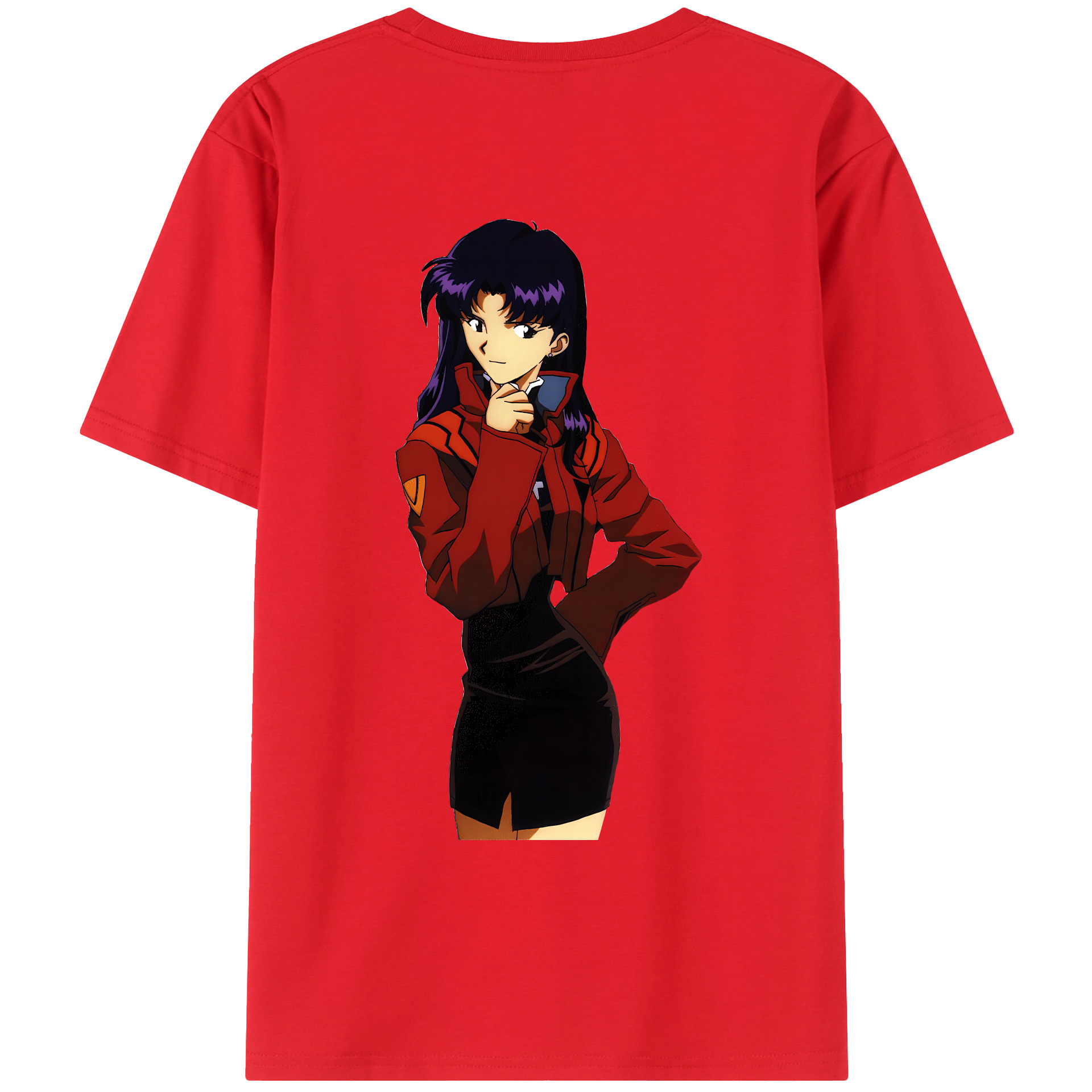 （画像用） EVA 新世紀エヴァンゲリオン 綿100％ メンズ半袖Tシャツ（バックプリント） 通気性