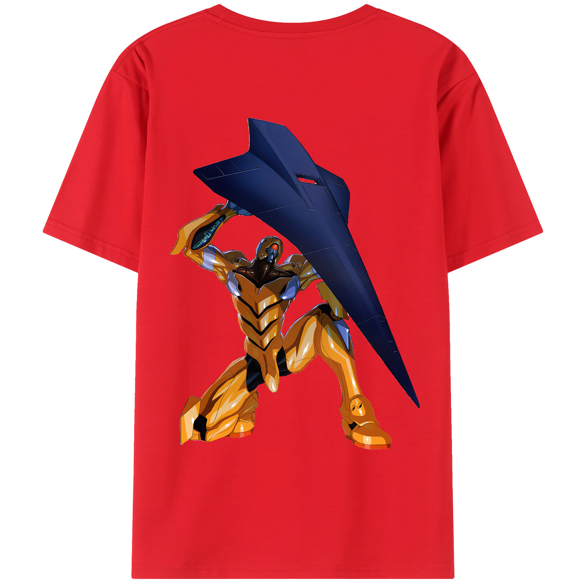 （画像用） EVA 新世紀エヴァンゲリオン 綿100％ メンズ半袖Tシャツ（バックプリント） 通気性