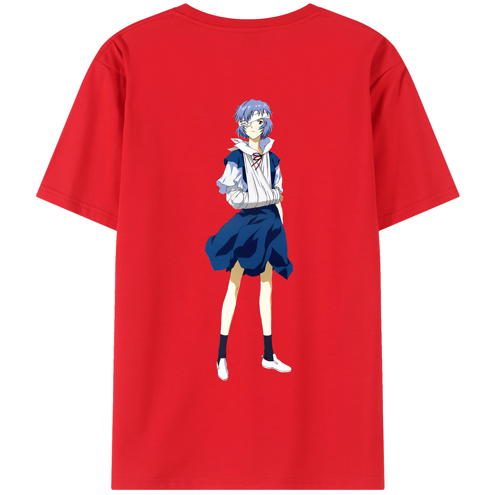 （画像用） EVA 新世紀エヴァンゲリオン 綿100％ メンズ半袖Tシャツ（バックプリント） 通気性