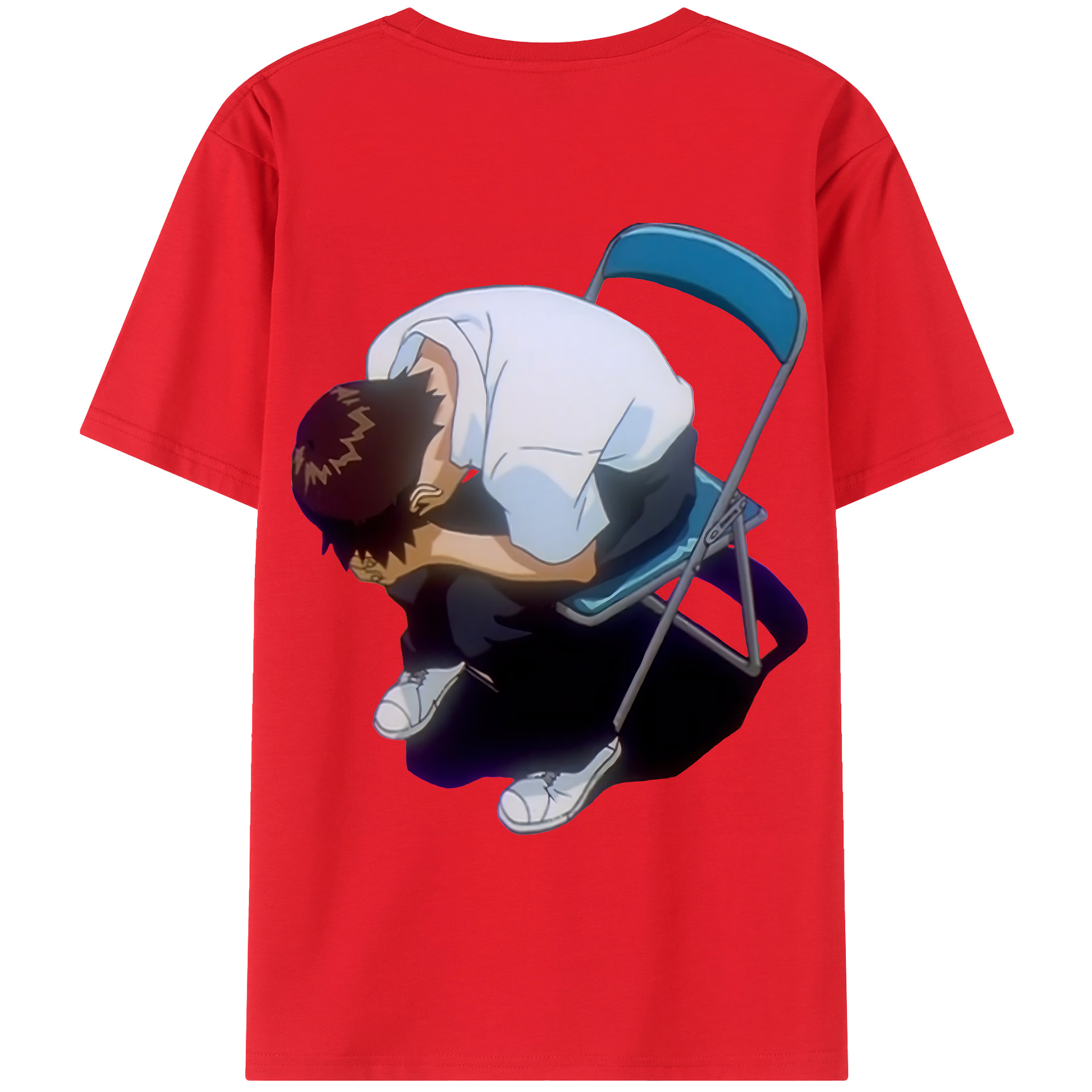 （画像用） EVA 新世紀エヴァンゲリオン 綿100％ メンズ半袖Tシャツ（バックプリント） 通気性