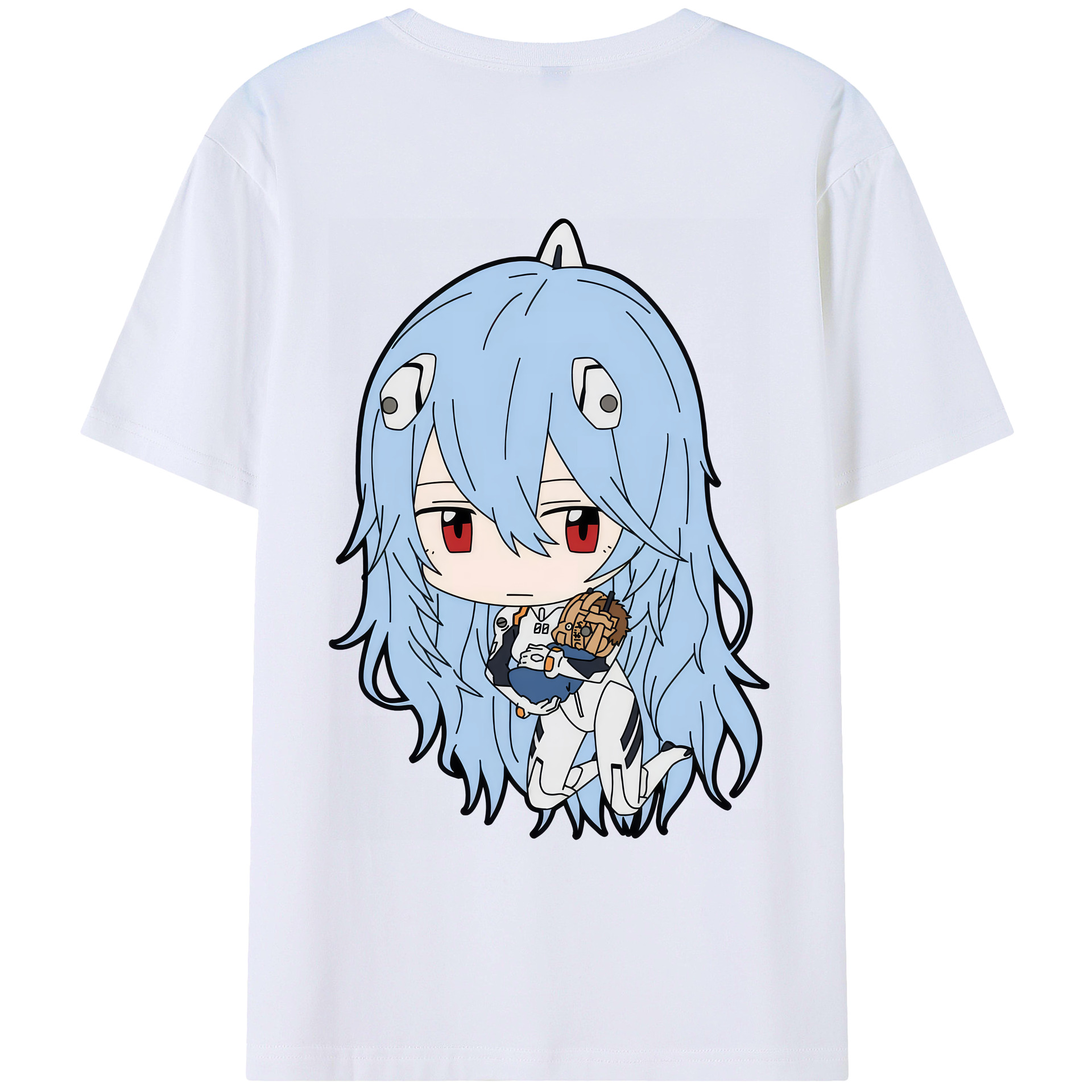 （画像用） EVA 新世紀エヴァンゲリオン 綿100％ メンズ半袖Tシャツ（バックプリント） 通気性