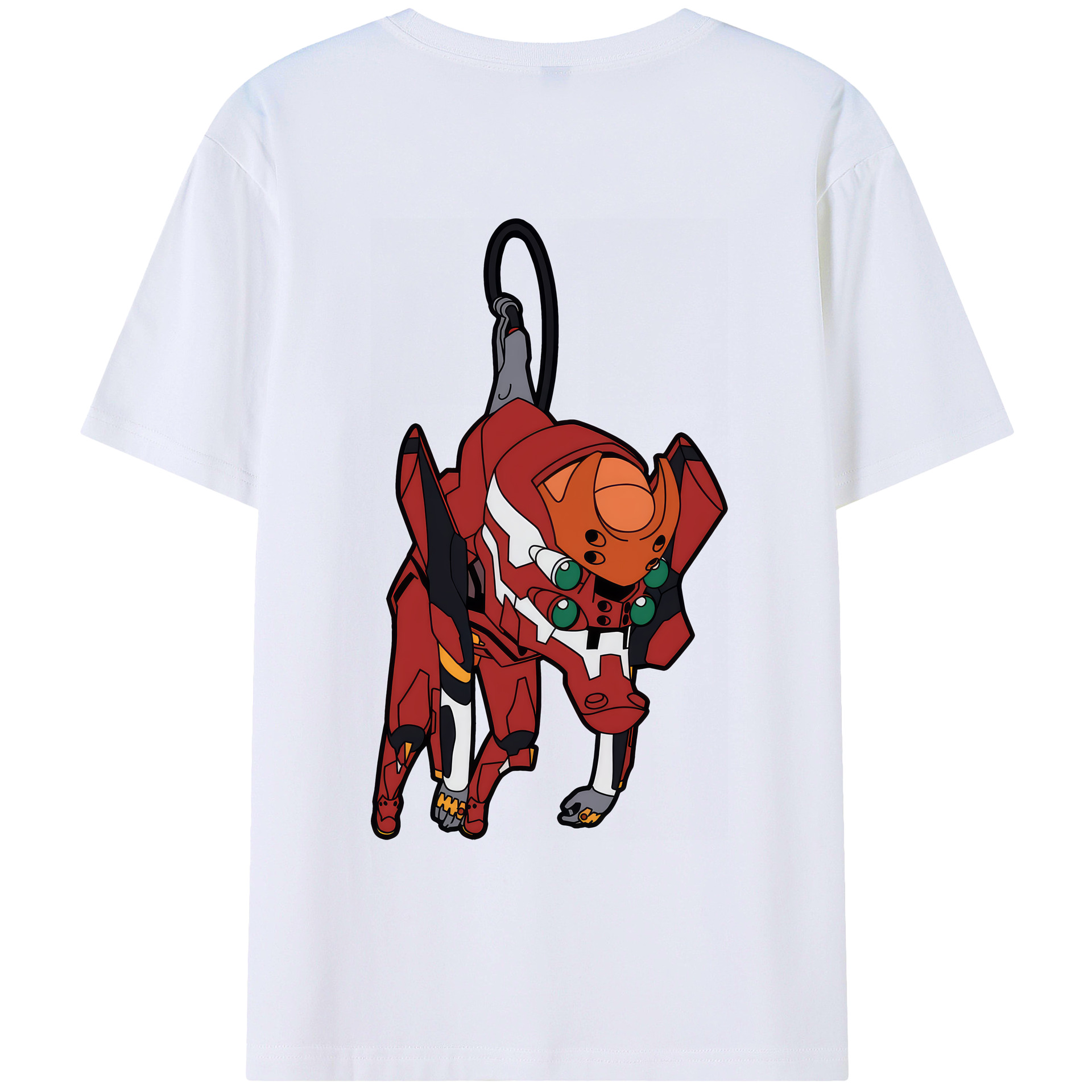 （画像用） EVA 新世紀エヴァンゲリオン 綿100％ メンズ半袖Tシャツ（バックプリント） 通気性