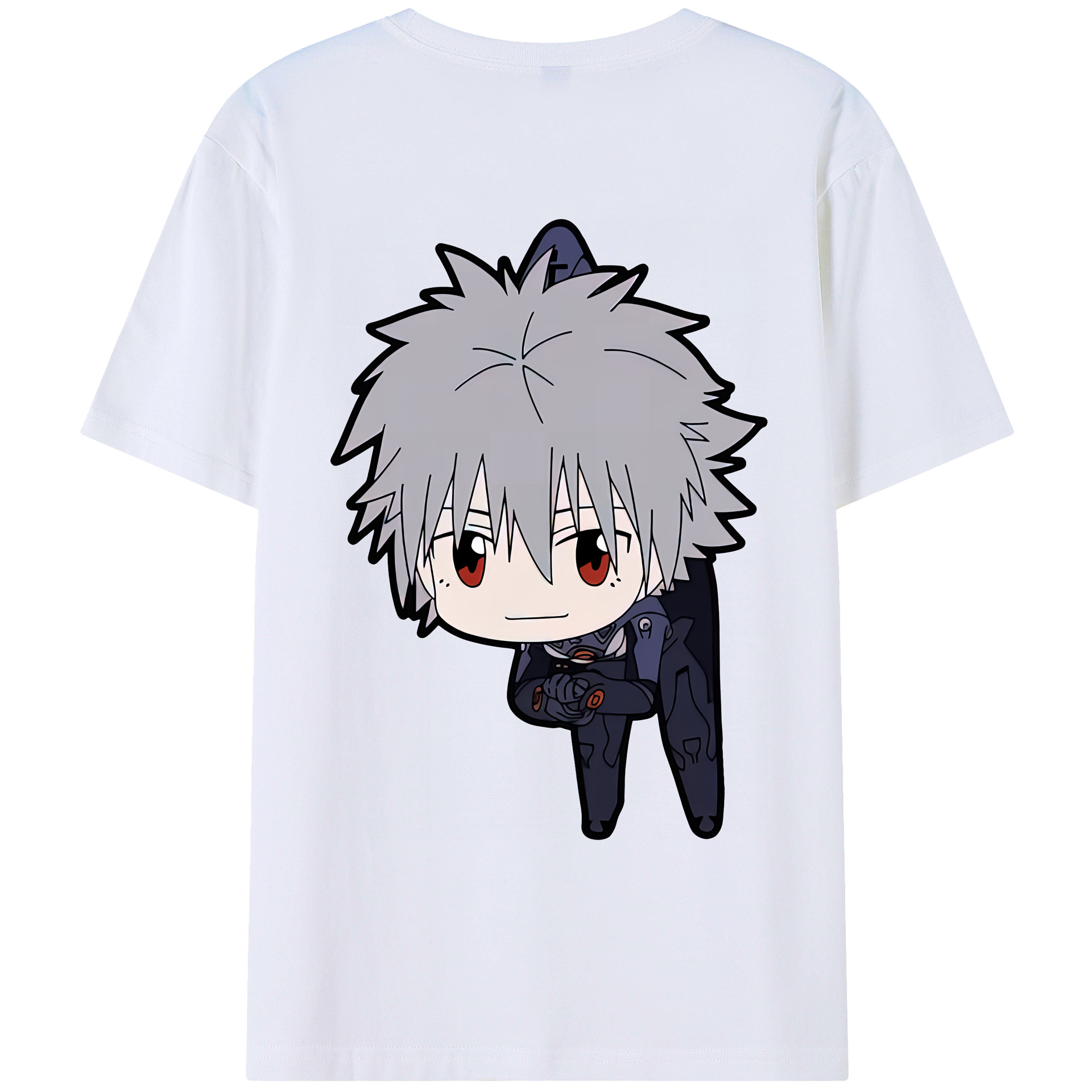 （画像用） EVA 新世紀エヴァンゲリオン 綿100％ メンズ半袖Tシャツ（バックプリント） 通気性