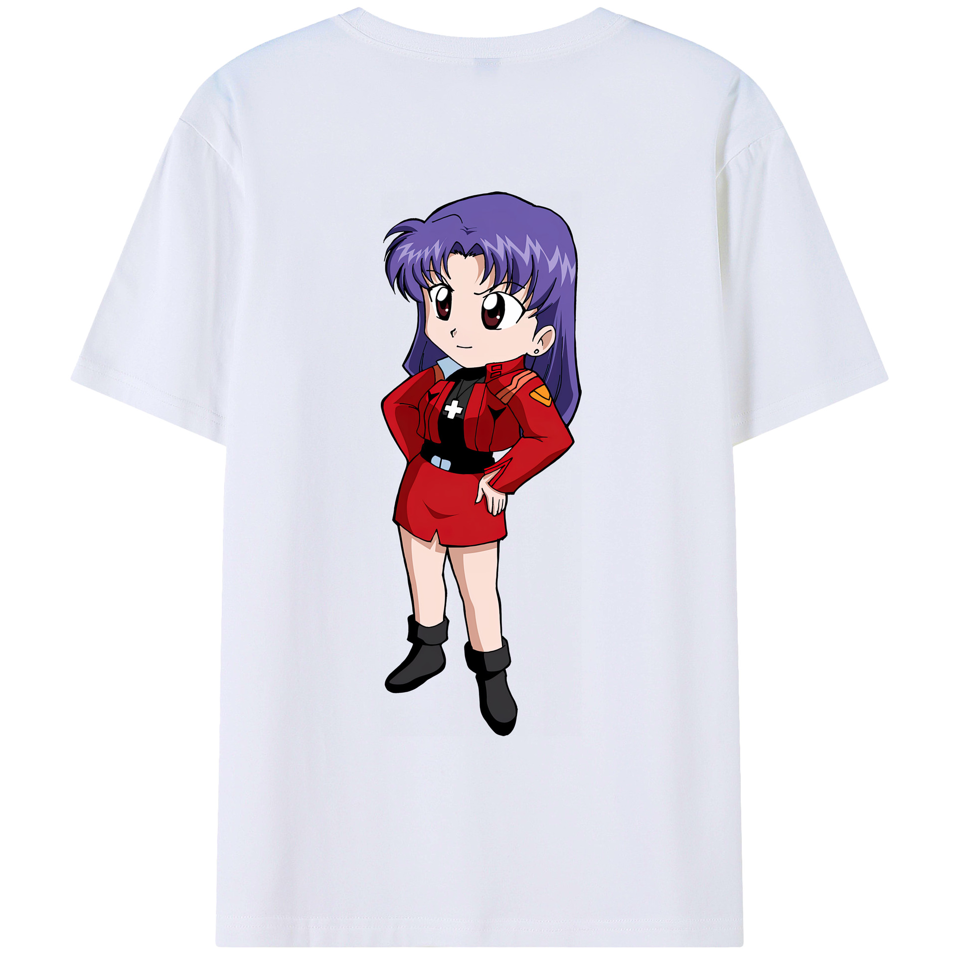 （画像用） EVA 新世紀エヴァンゲリオン 綿100％ メンズ半袖Tシャツ（バックプリント） 通気性