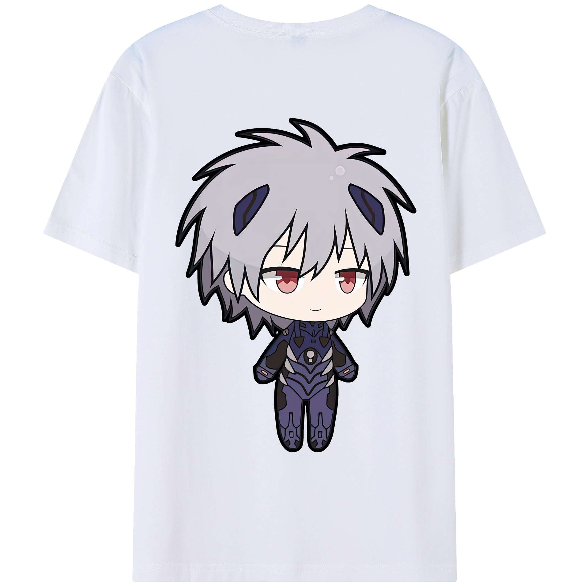 （画像用） EVA 新世紀エヴァンゲリオン 綿100％ メンズ半袖Tシャツ（バックプリント） 通気性