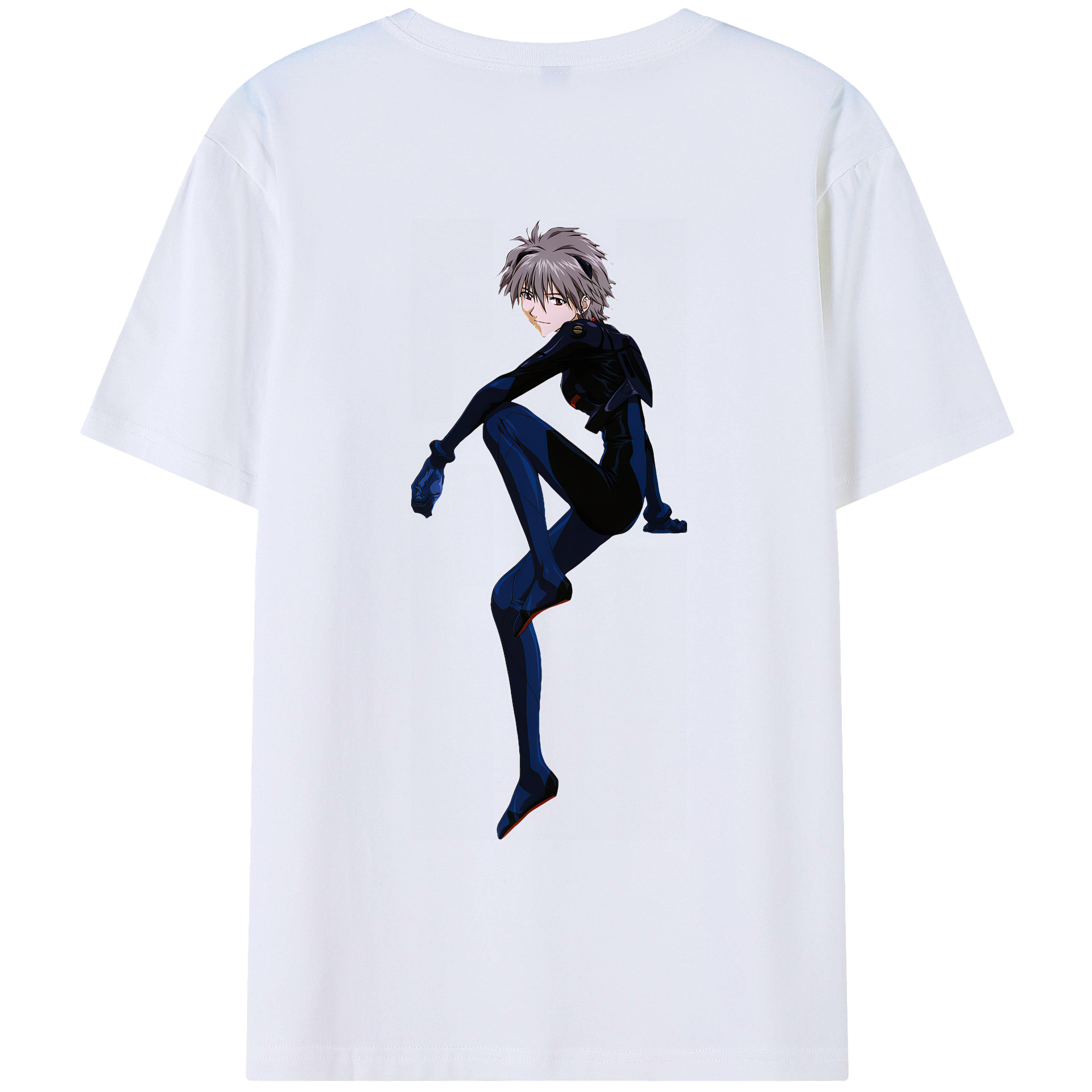 （画像用） EVA 新世紀エヴァンゲリオン 綿100％ メンズ半袖Tシャツ（バックプリント） 通気性