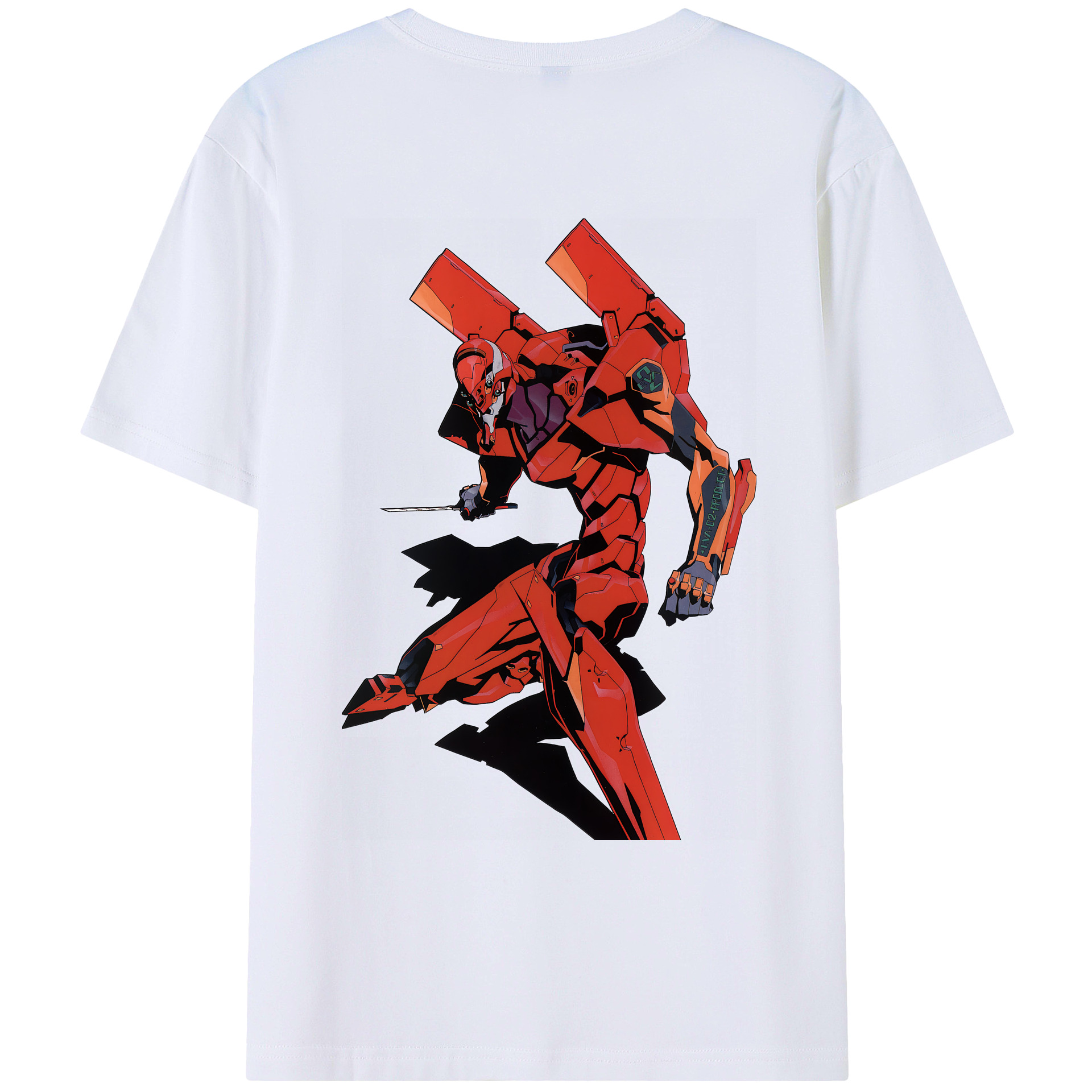 （画像用） EVA 新世紀エヴァンゲリオン 綿100％ メンズ半袖Tシャツ（バックプリント） 通気性