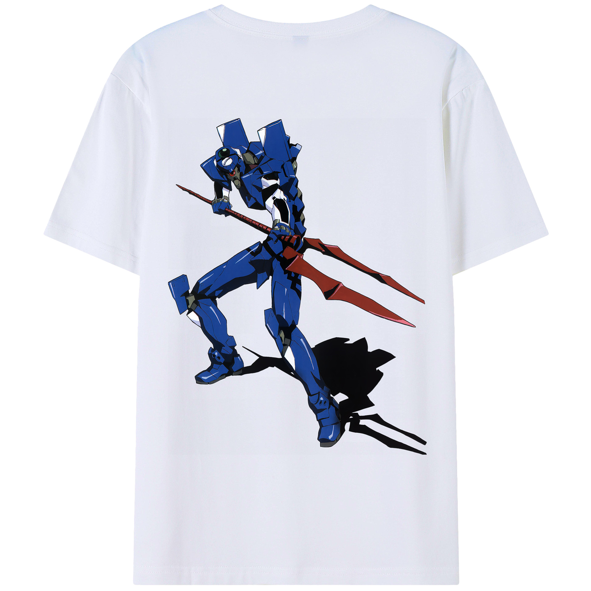 （画像用） EVA 新世紀エヴァンゲリオン 綿100％ メンズ半袖Tシャツ（バックプリント） 通気性