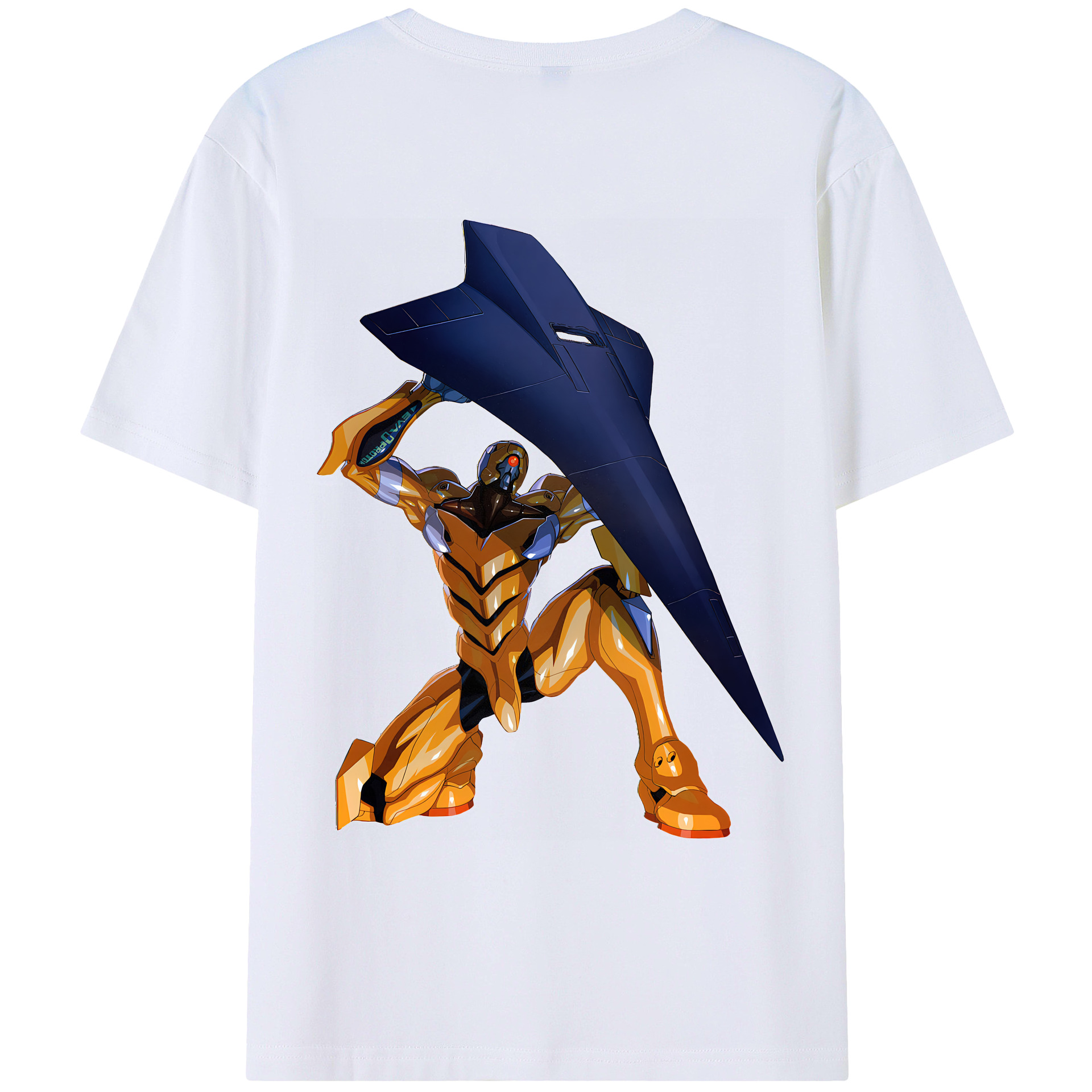 （画像用） EVA 新世紀エヴァンゲリオン 綿100％ メンズ半袖Tシャツ（バックプリント） 通気性