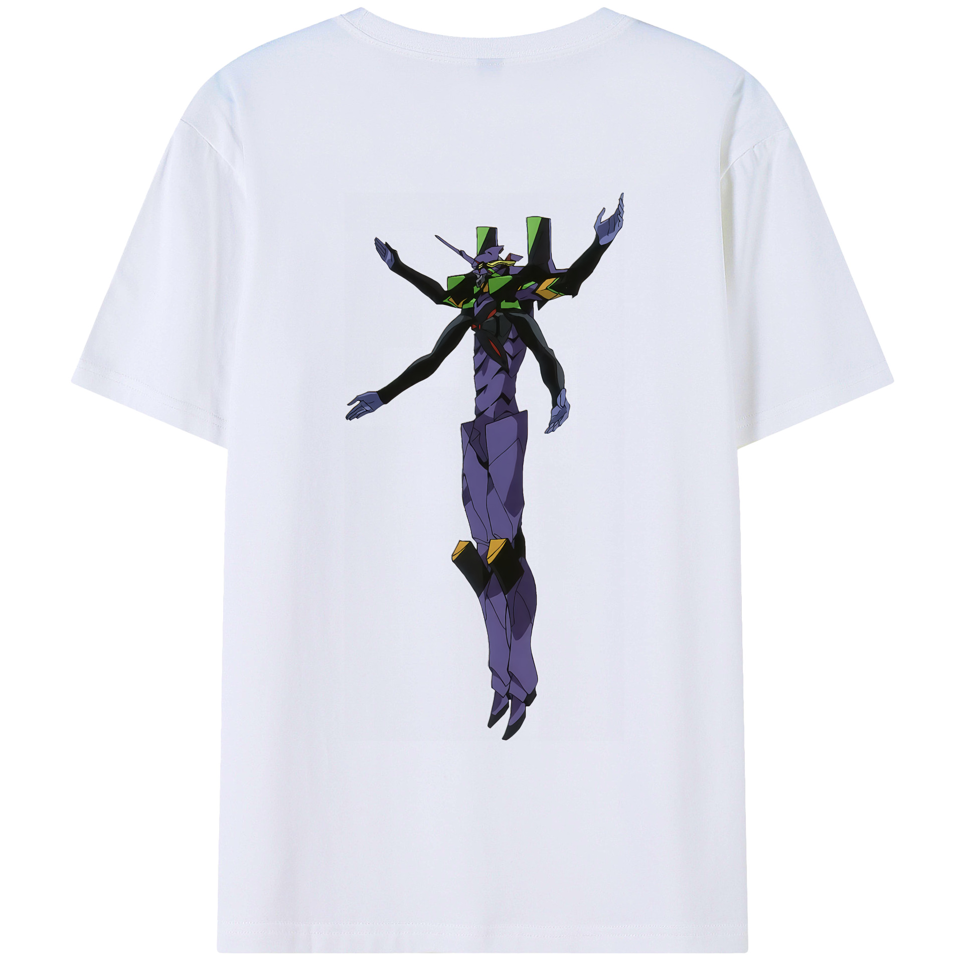 （画像用） EVA 新世紀エヴァンゲリオン 綿100％ メンズ半袖Tシャツ（バックプリント） 通気性