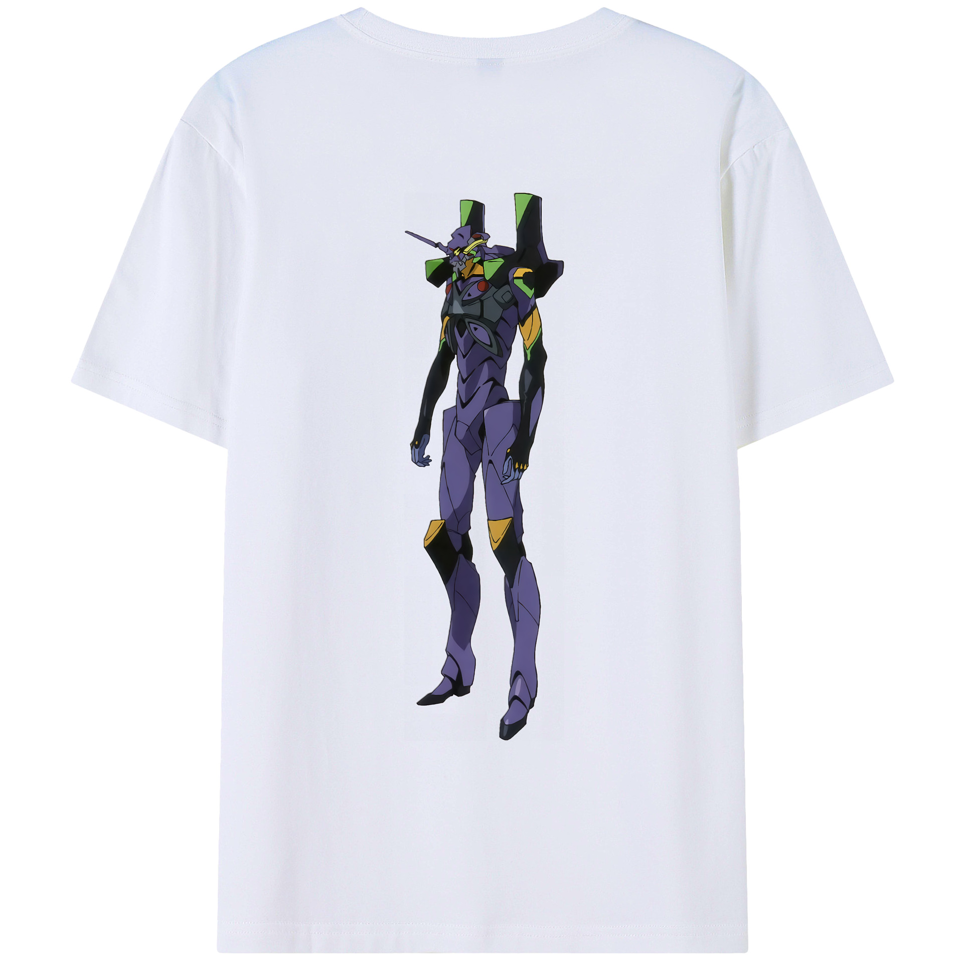 （画像用） EVA 新世紀エヴァンゲリオン 綿100％ メンズ半袖Tシャツ（バックプリント） 通気性