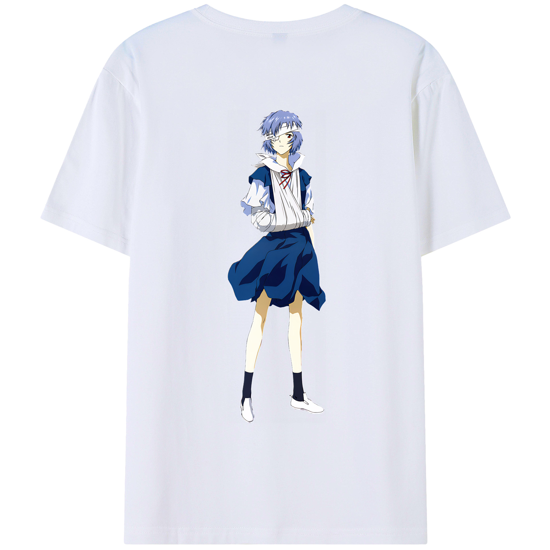（画像用） EVA 新世紀エヴァンゲリオン 綿100％ メンズ半袖Tシャツ（バックプリント） 通気性