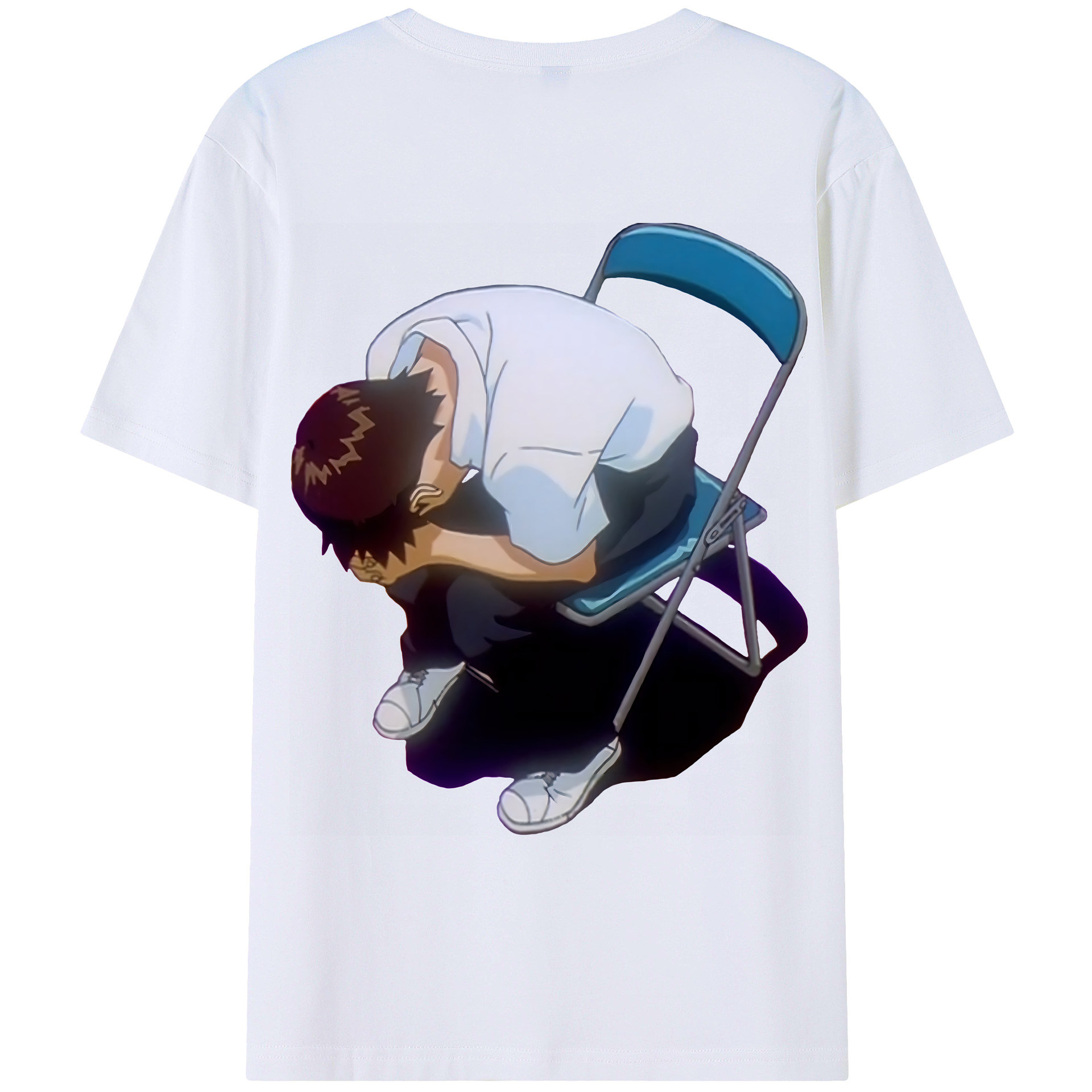 （画像用） EVA 新世紀エヴァンゲリオン 綿100％ メンズ半袖Tシャツ（バックプリント） 通気性