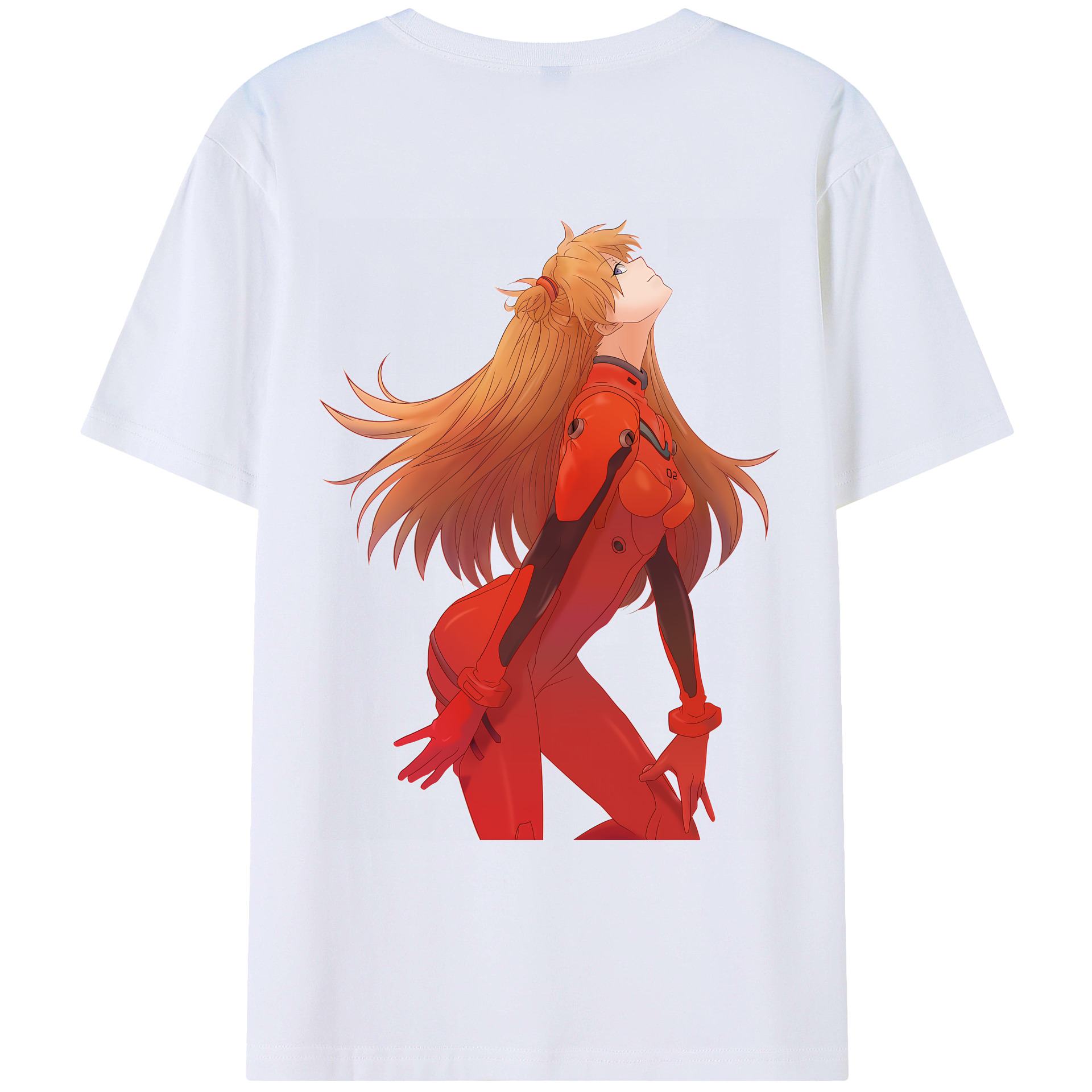 （画像用） EVA 新世紀エヴァンゲリオン 綿100％ メンズ半袖Tシャツ（バックプリント） 通気性