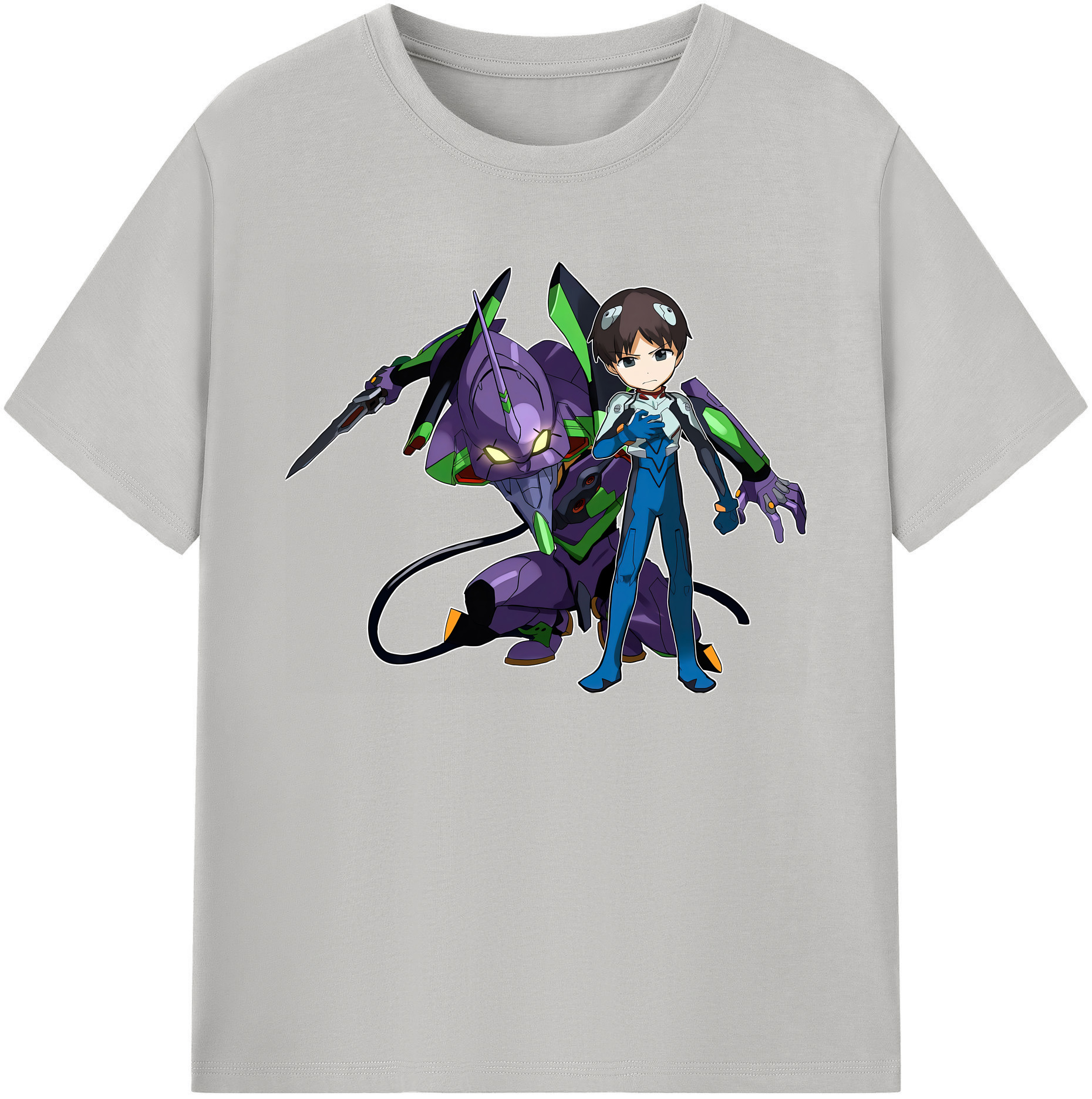 （画像用） EVA 新世紀エヴァンゲリオン 綿100％ メンズ半袖Tシャツ｜肌触りやわらか＆通気性
