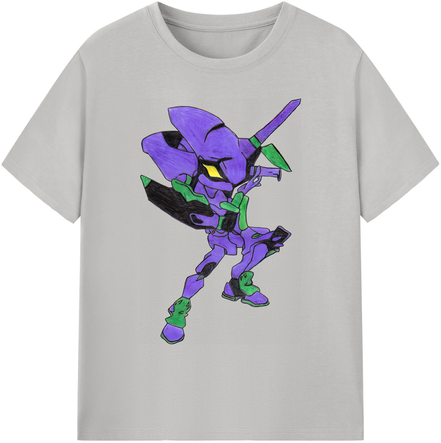（画像用） EVA 新世紀エヴァンゲリオン 綿100％ メンズ半袖Tシャツ｜肌触りやわらか＆通気性