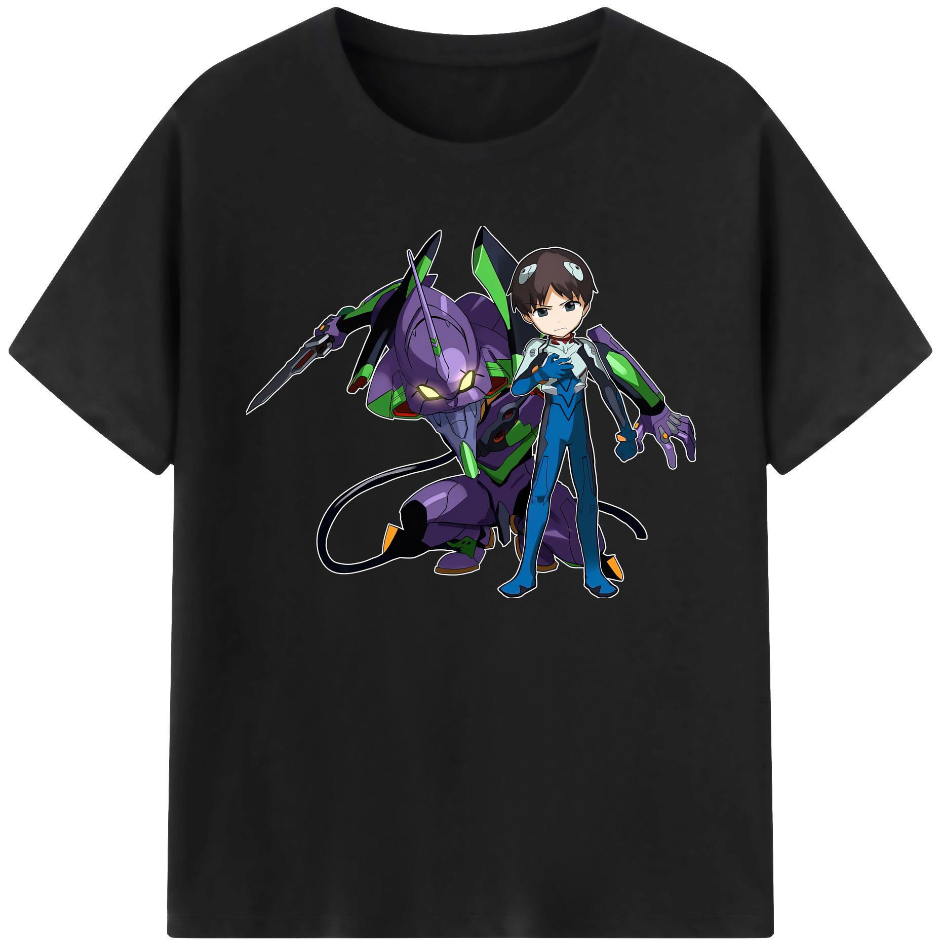 （画像用） EVA 新世紀エヴァンゲリオン 綿100％ メンズ半袖Tシャツ｜肌触りやわらか＆通気性