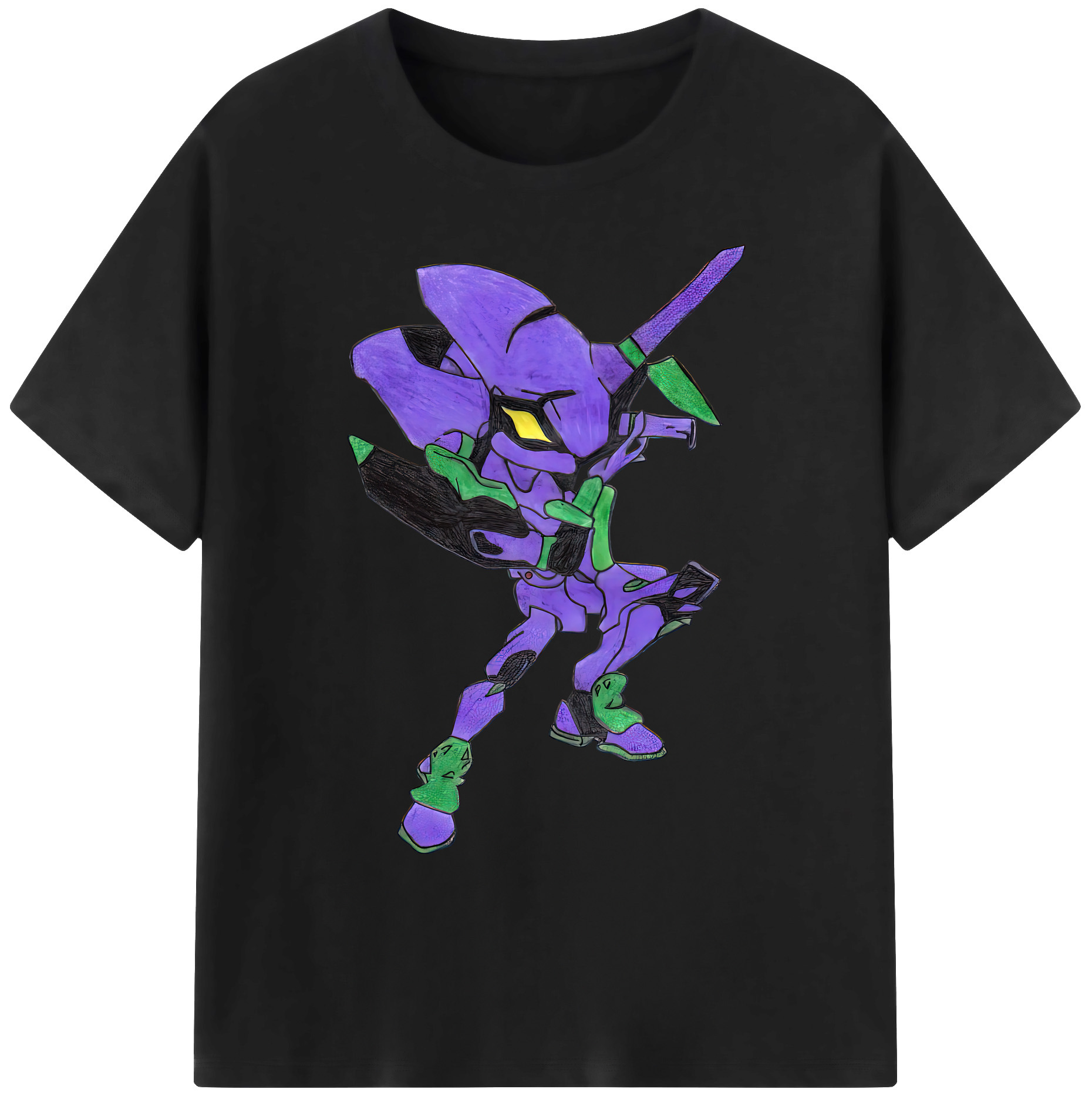 （画像用） EVA 新世紀エヴァンゲリオン 綿100％ メンズ半袖Tシャツ｜肌触りやわらか＆通気性