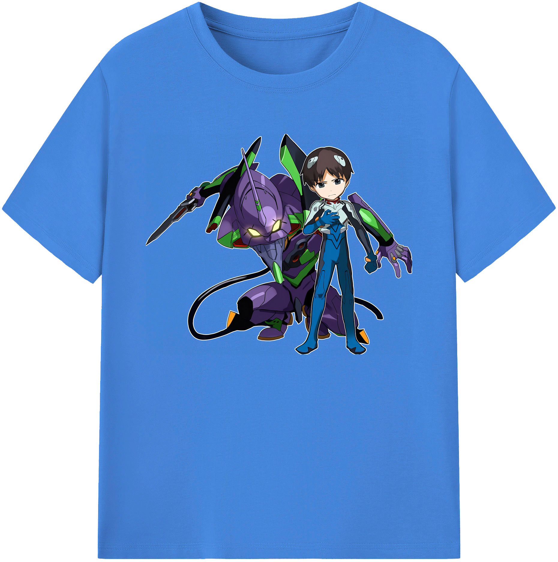 （画像用） EVA 新世紀エヴァンゲリオン 綿100％ メンズ半袖Tシャツ｜肌触りやわらか＆通気性