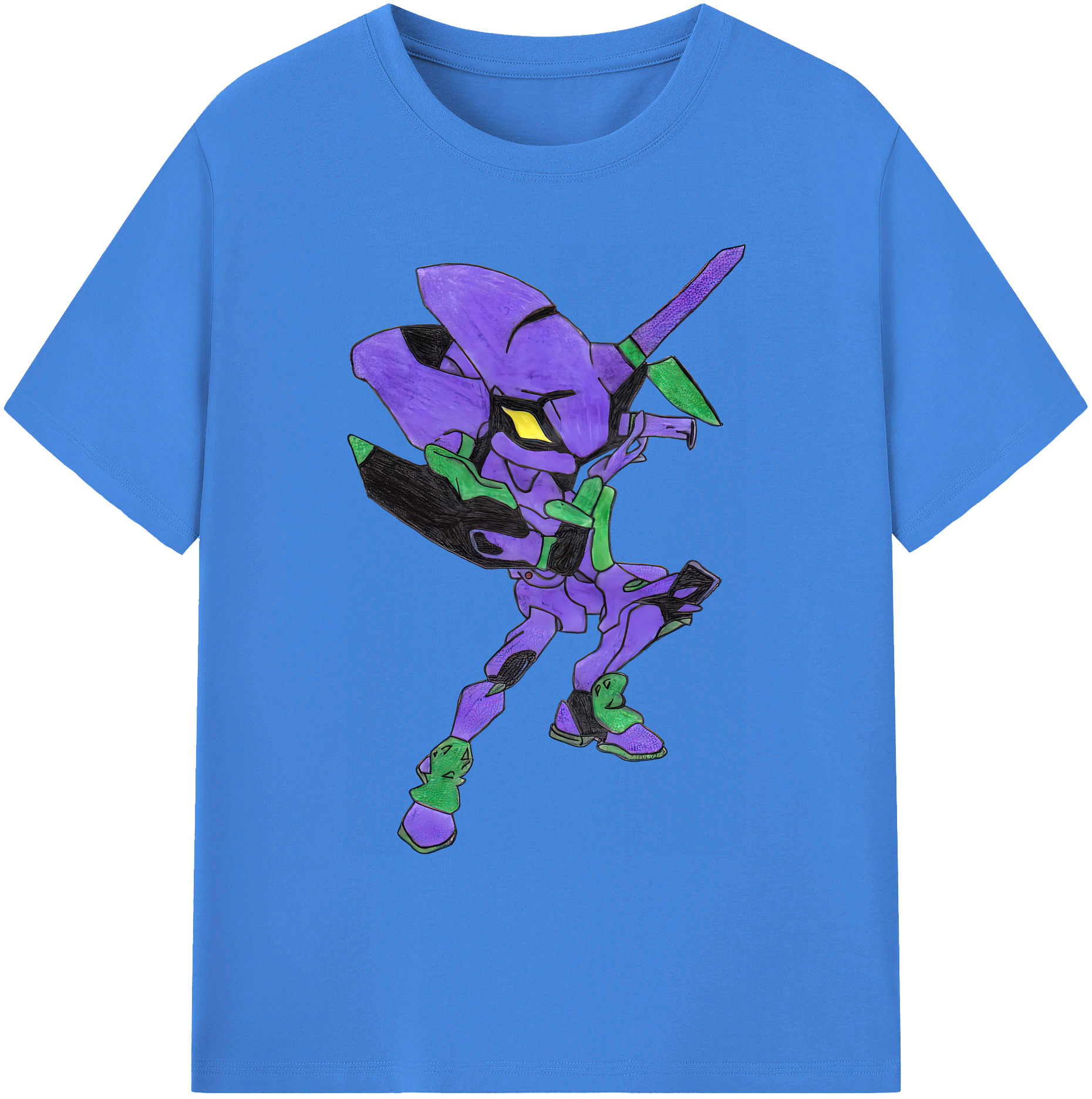 （画像用） EVA 新世紀エヴァンゲリオン 綿100％ メンズ半袖Tシャツ｜肌触りやわらか＆通気性