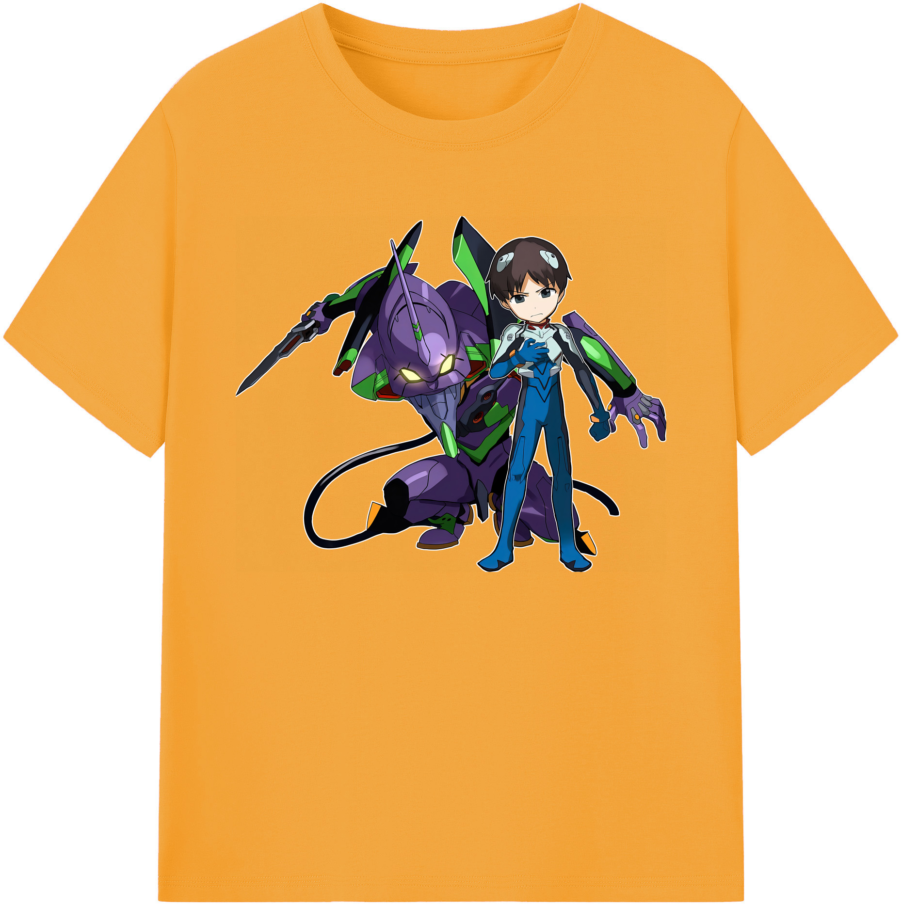 （画像用） EVA 新世紀エヴァンゲリオン 綿100％ メンズ半袖Tシャツ｜肌触りやわらか＆通気性