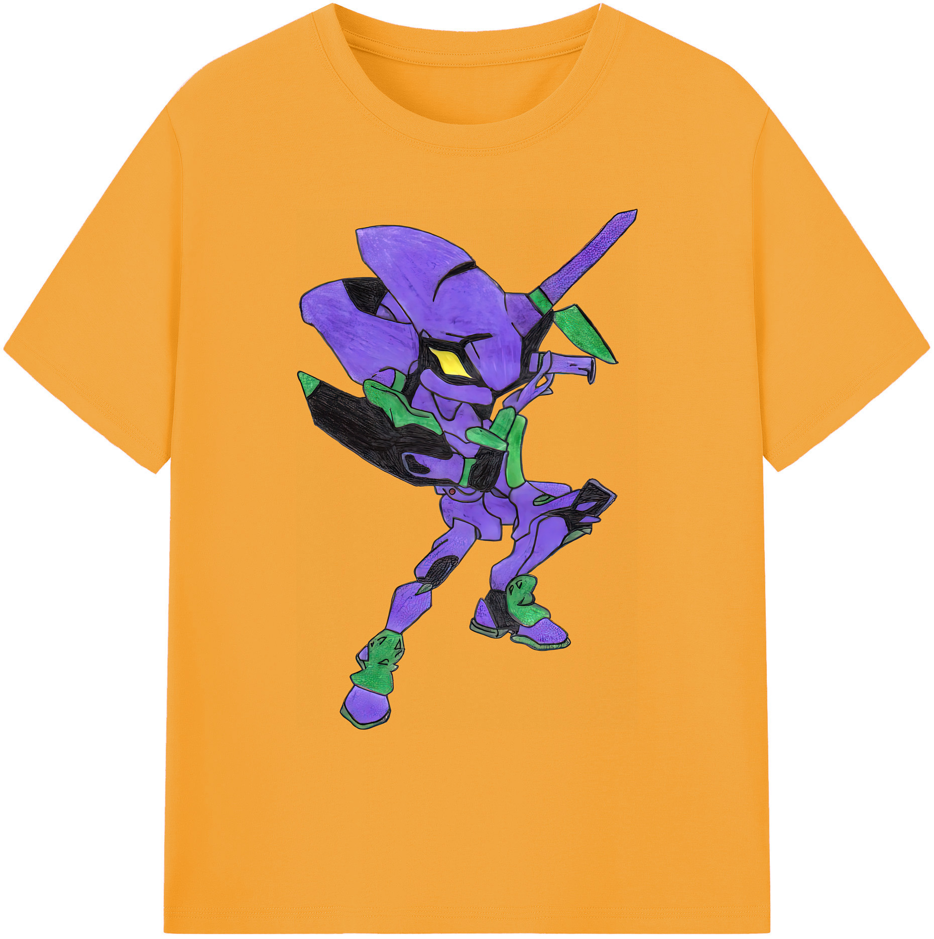 （画像用） EVA 新世紀エヴァンゲリオン 綿100％ メンズ半袖Tシャツ｜肌触りやわらか＆通気性