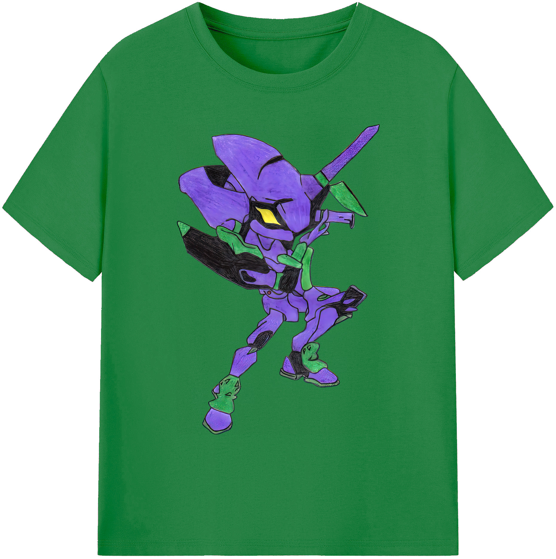 （画像用） EVA 新世紀エヴァンゲリオン 綿100％ メンズ半袖Tシャツ｜肌触りやわらか＆通気性