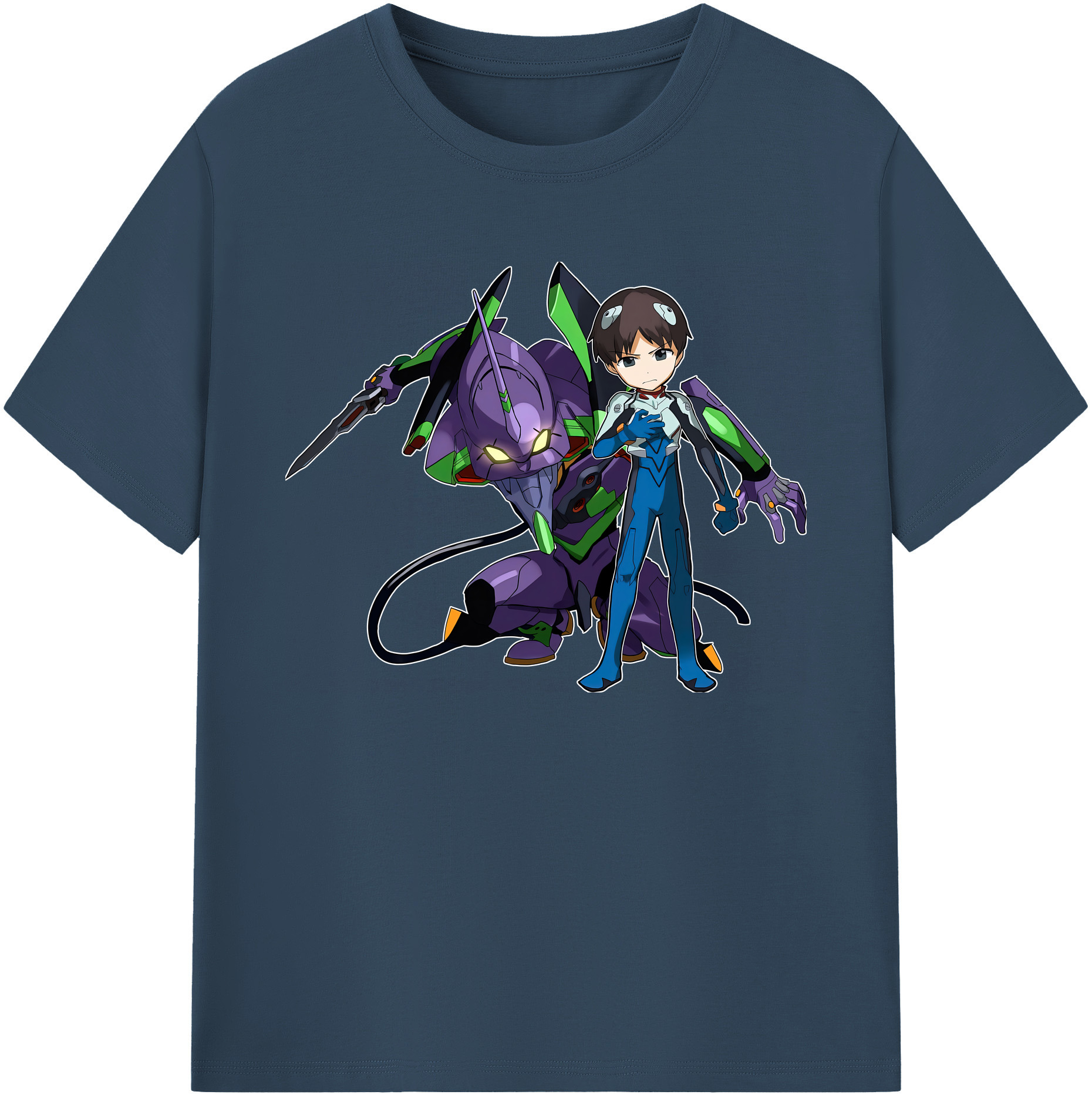 （画像用） EVA 新世紀エヴァンゲリオン 綿100％ メンズ半袖Tシャツ｜肌触りやわらか＆通気性