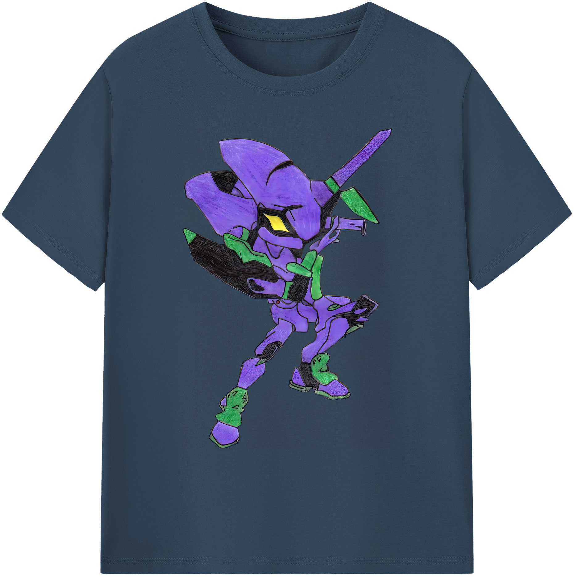 （画像用） EVA 新世紀エヴァンゲリオン 綿100％ メンズ半袖Tシャツ｜肌触りやわらか＆通気性