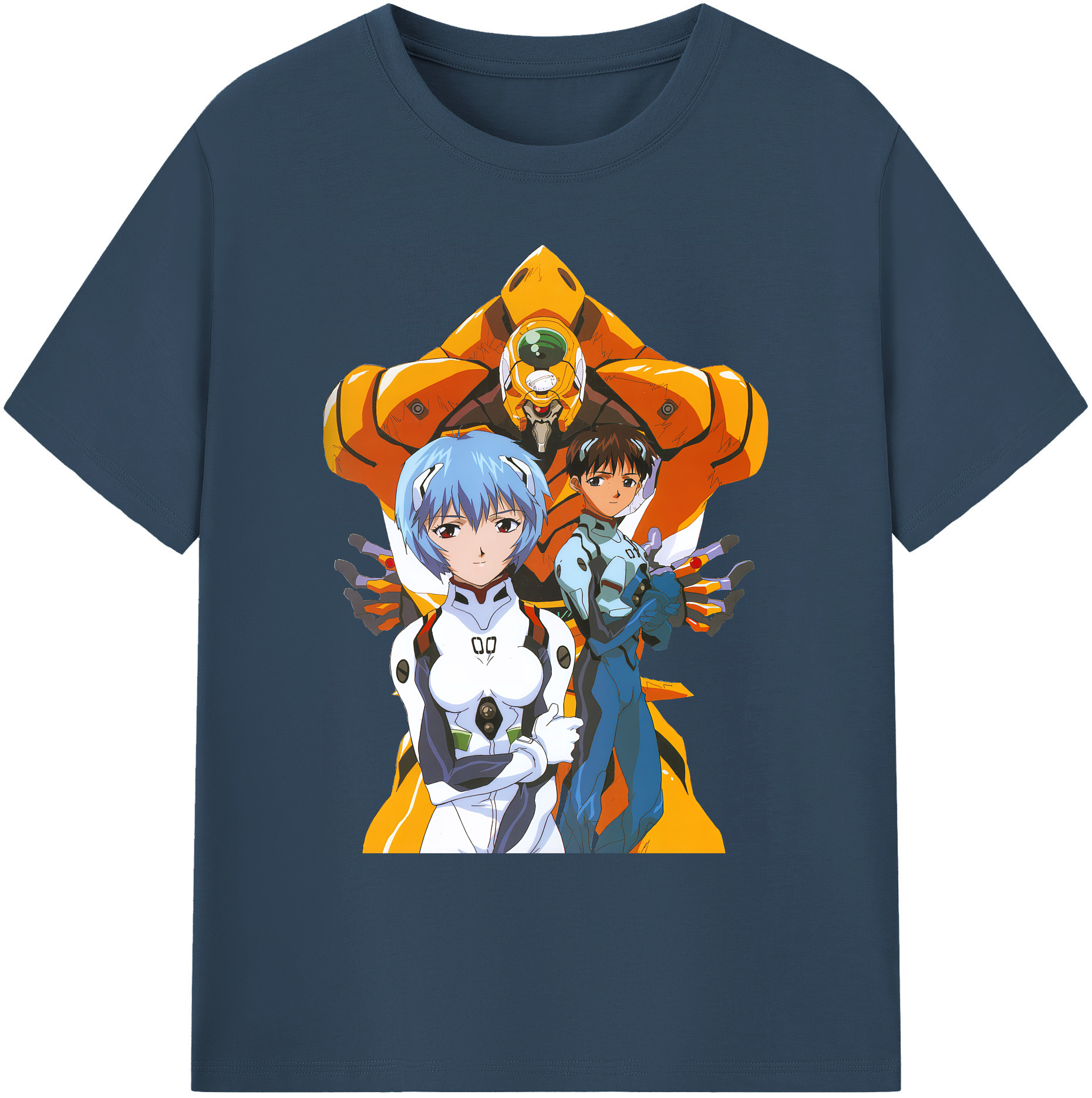 （画像用） EVA 新世紀エヴァンゲリオン 綿100％ メンズ半袖Tシャツ｜肌触りやわらか＆通気性
