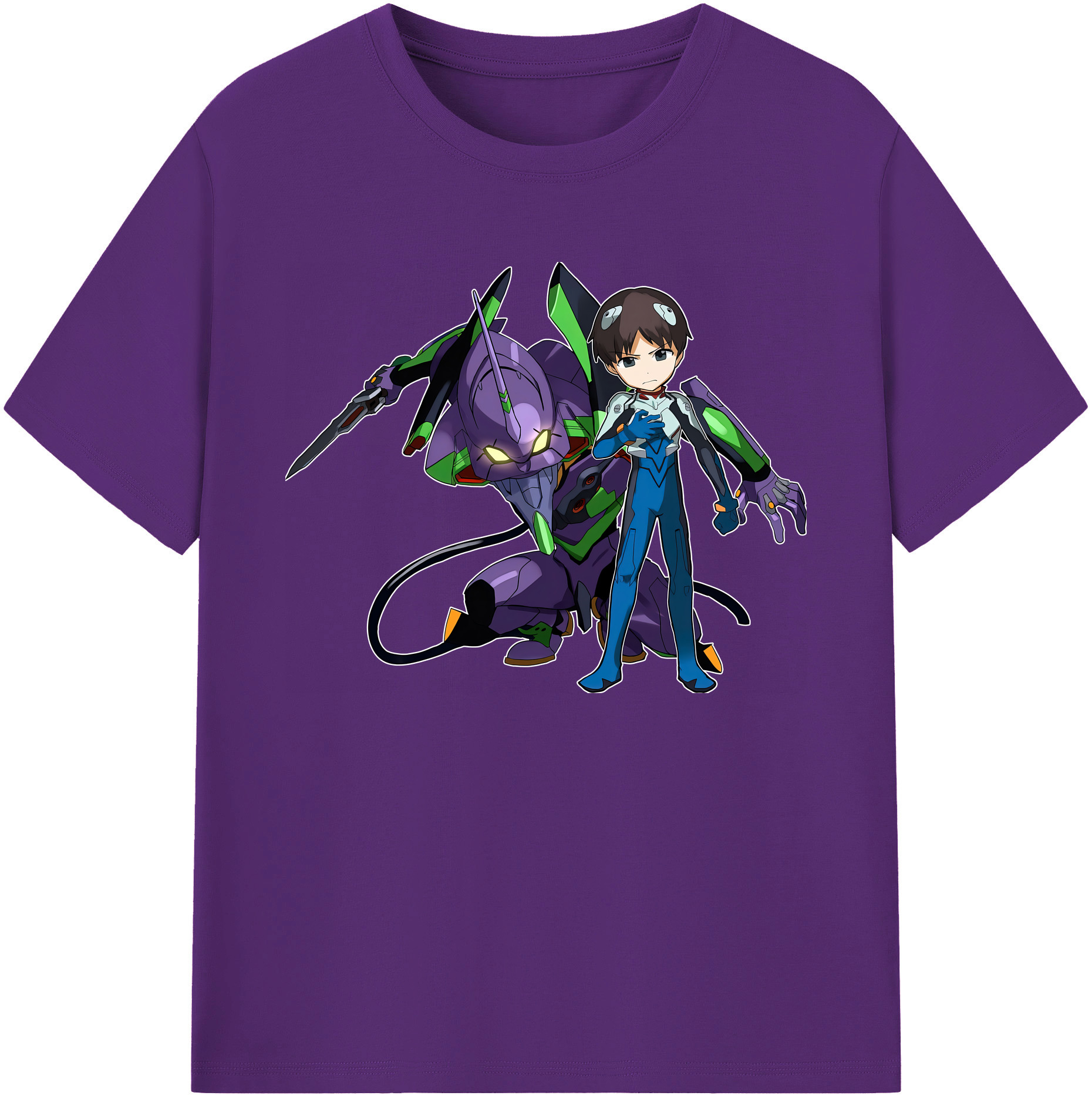 （画像用） EVA 新世紀エヴァンゲリオン 綿100％ メンズ半袖Tシャツ｜肌触りやわらか＆通気性