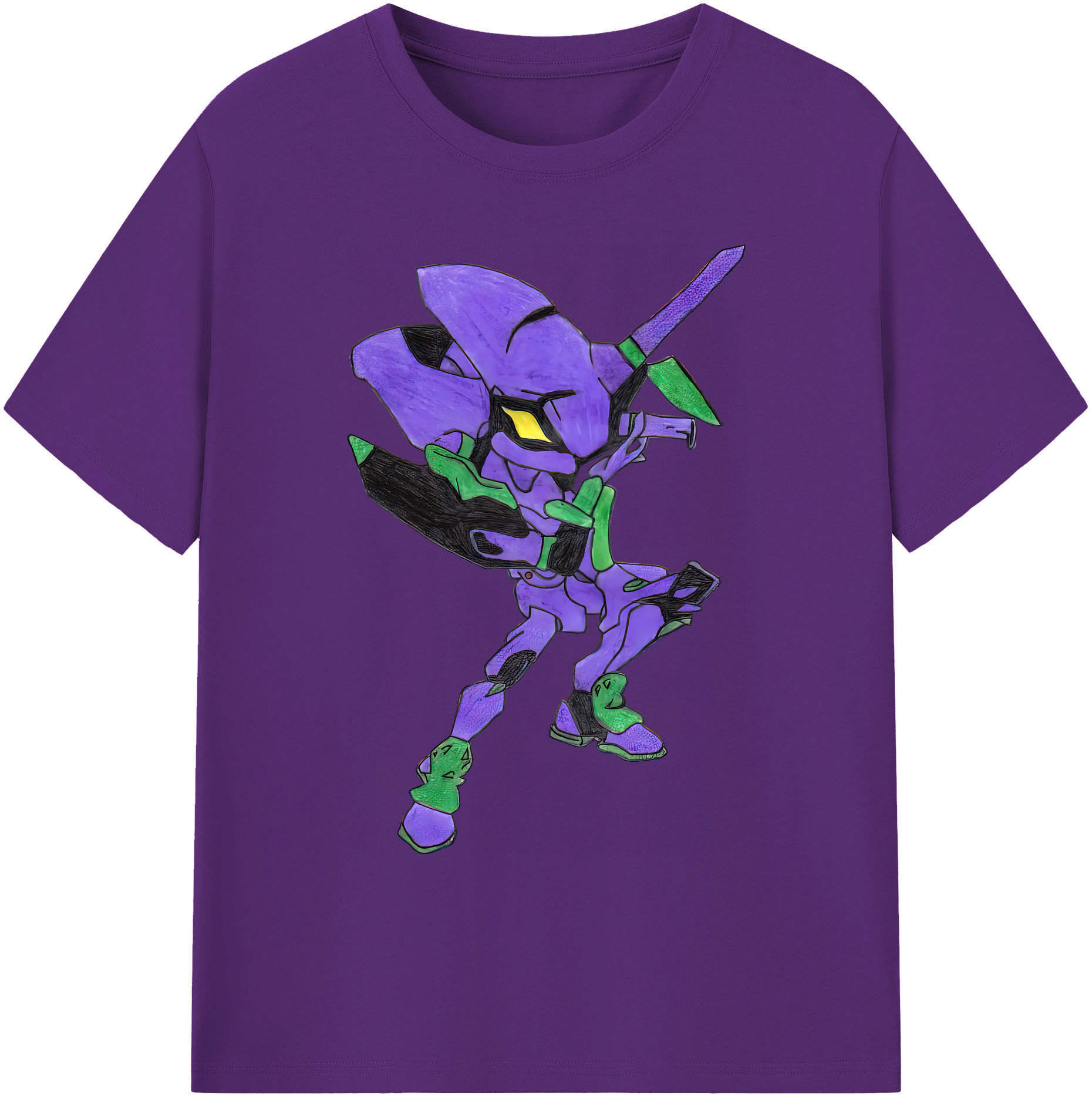 （画像用） EVA 新世紀エヴァンゲリオン 綿100％ メンズ半袖Tシャツ｜肌触りやわらか＆通気性