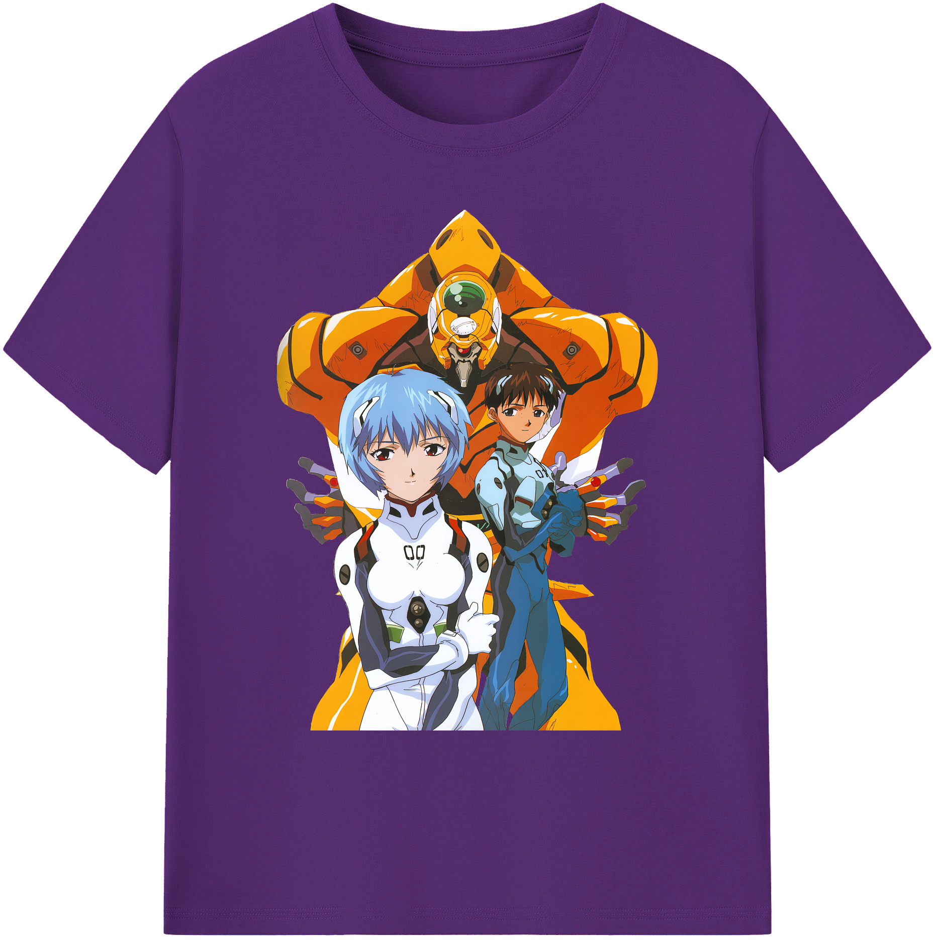 （画像用） EVA 新世紀エヴァンゲリオン 綿100％ メンズ半袖Tシャツ｜肌触りやわらか＆通気性