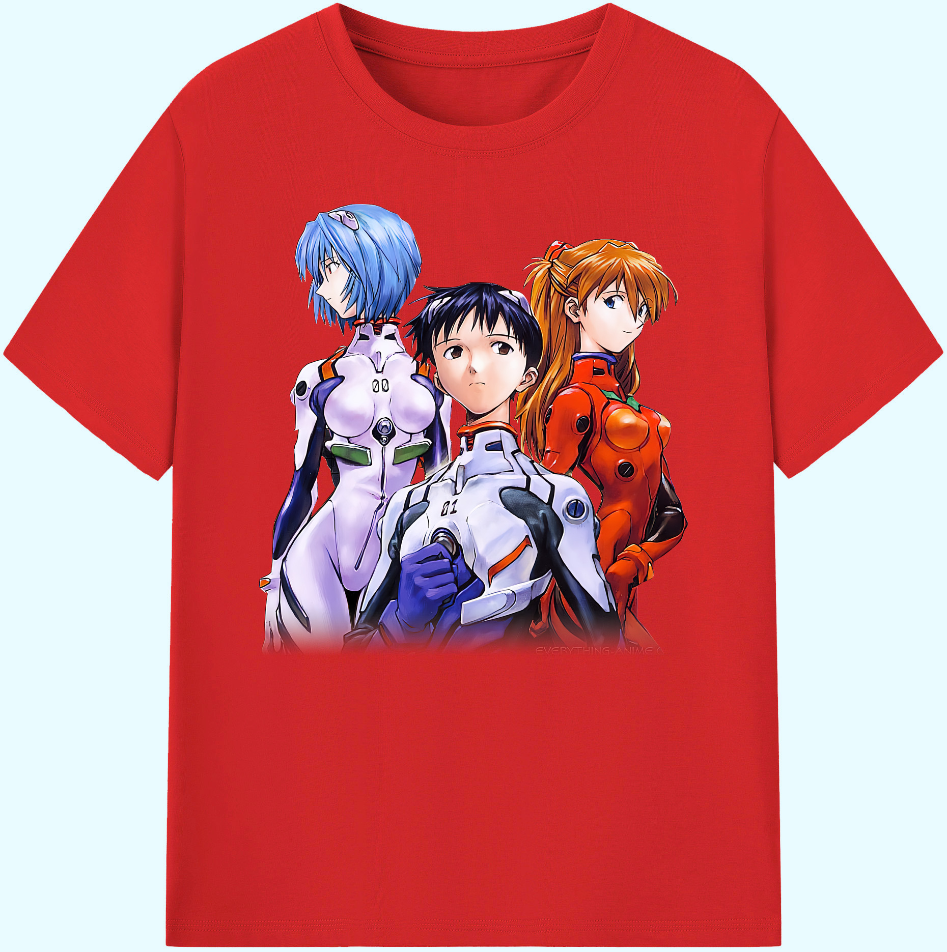 （画像用） EVA 新世紀エヴァンゲリオン 綿100％ メンズ半袖Tシャツ｜肌触りやわらか＆通気性