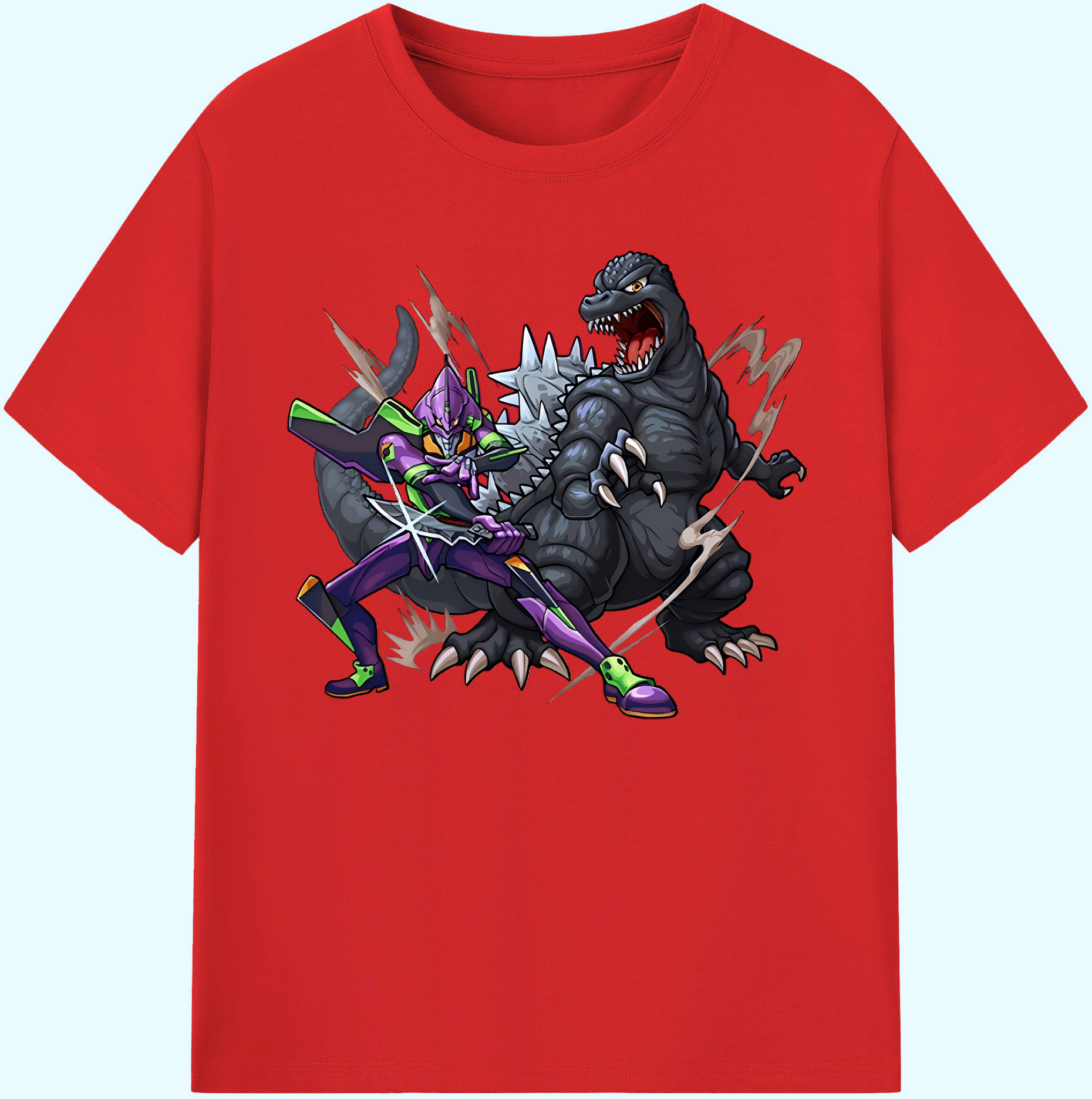 （画像用） EVA 新世紀エヴァンゲリオン 綿100％ メンズ半袖Tシャツ｜肌触りやわらか＆通気性