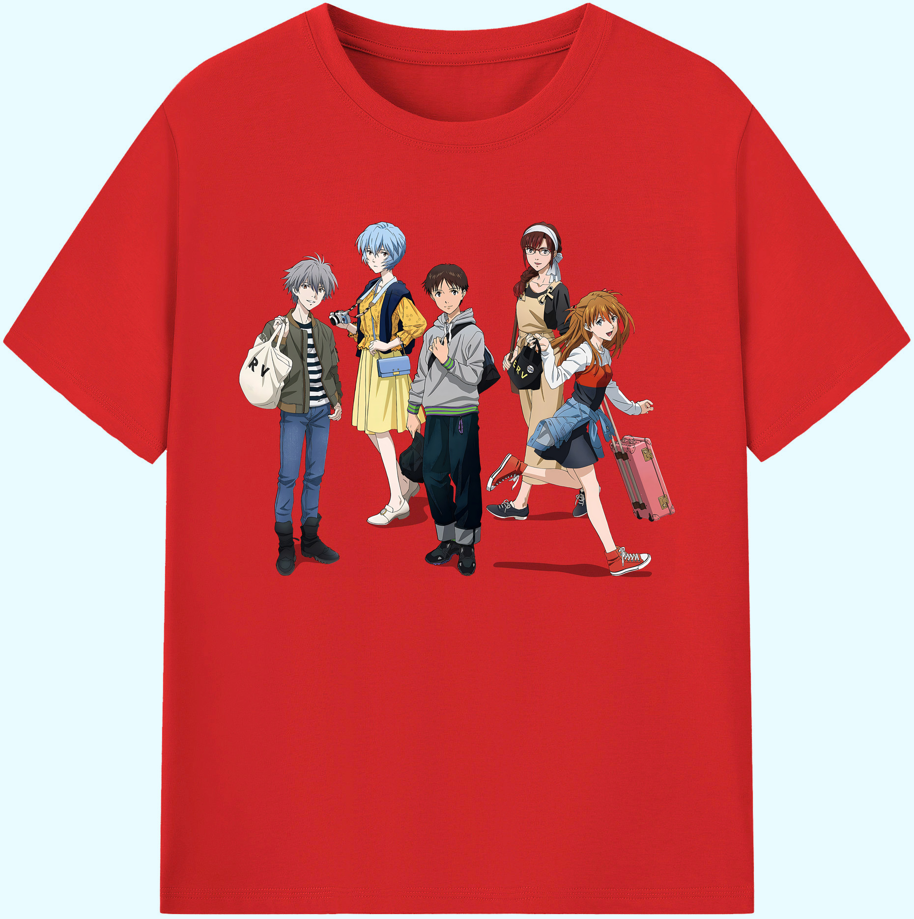 （画像用） EVA 新世紀エヴァンゲリオン 綿100％ メンズ半袖Tシャツ｜肌触りやわらか＆通気性