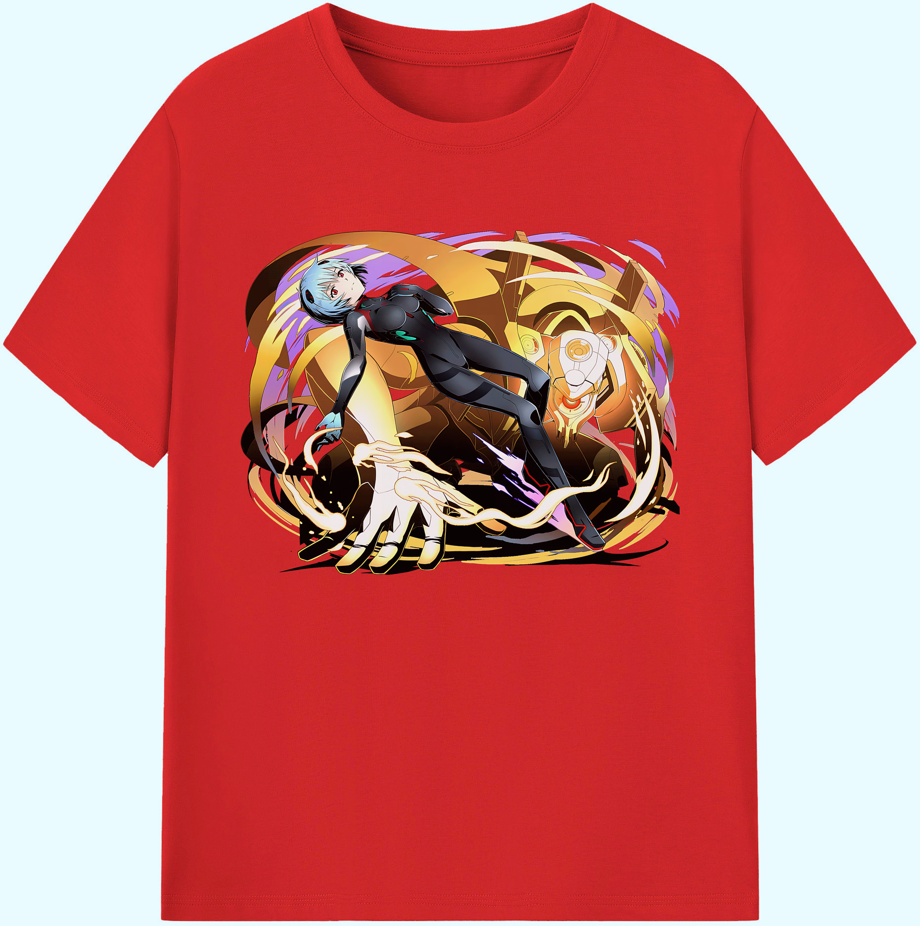（画像用） EVA 新世紀エヴァンゲリオン 綿100％ メンズ半袖Tシャツ｜肌触りやわらか＆通気性