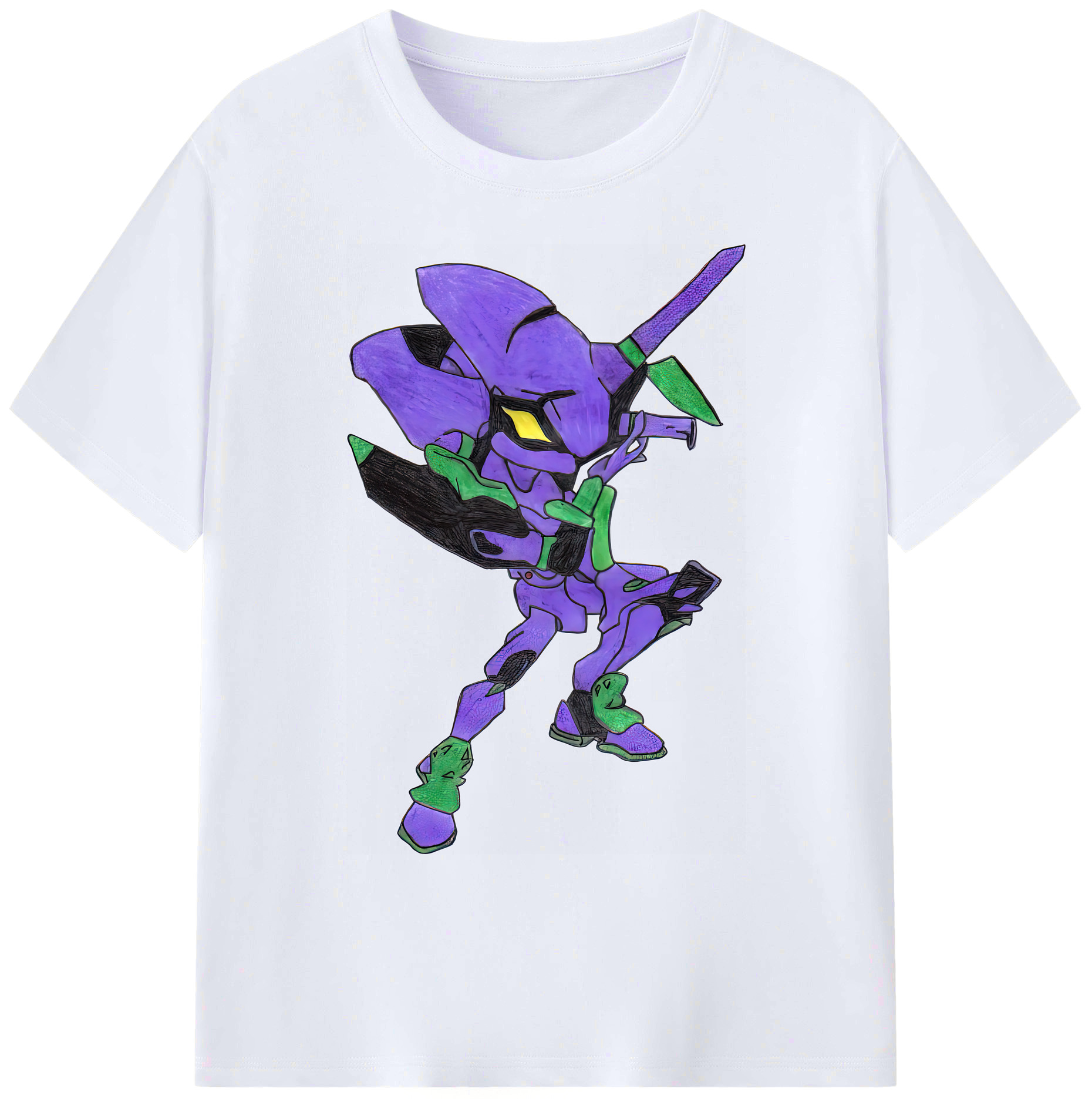 （画像用） EVA 新世紀エヴァンゲリオン 綿100％ メンズ半袖Tシャツ｜肌触りやわらか＆通気性