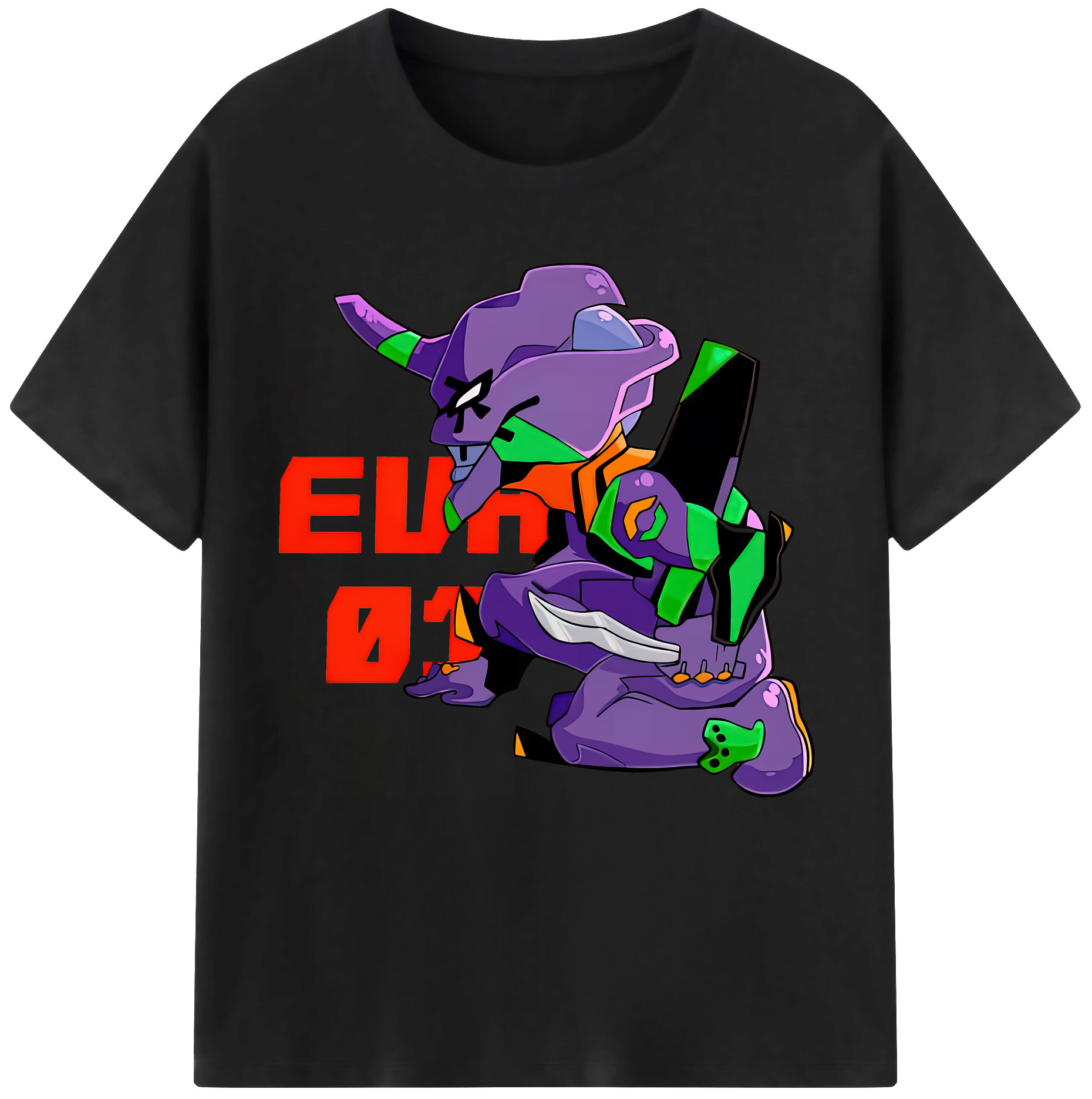 （画像用） EVA 新世紀エヴァンゲリオン レディースカジュアルプリントTシャツ（綿100％）