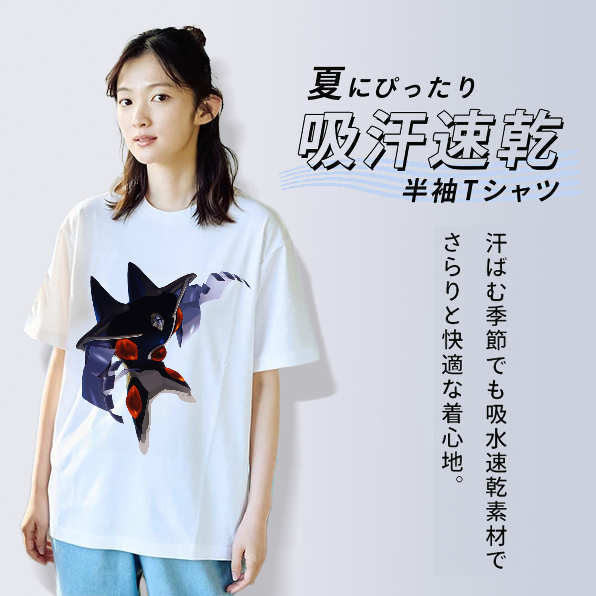 EVA 新世紀エヴァンゲリオン レディースカジュアルプリントTシャツ（綿100％）