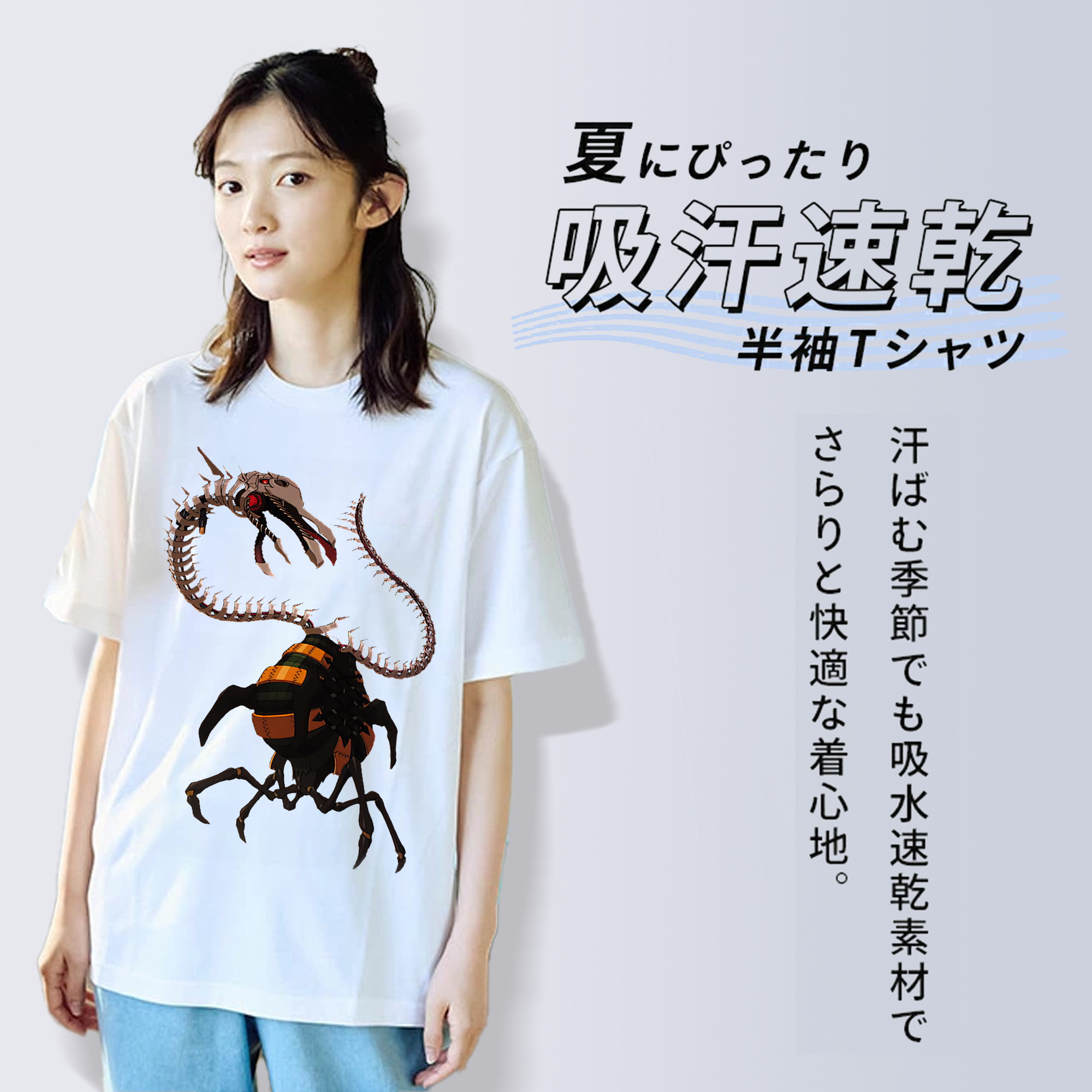 EVA 新世紀エヴァンゲリオン レディースカジュアルプリントTシャツ（綿100％）