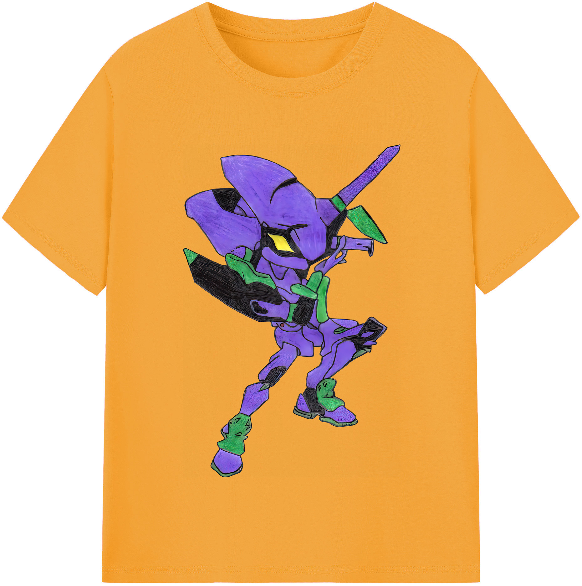 （画像用） EVA 新世紀エヴァンゲリオン レディースカジュアルプリントTシャツ（綿100％）