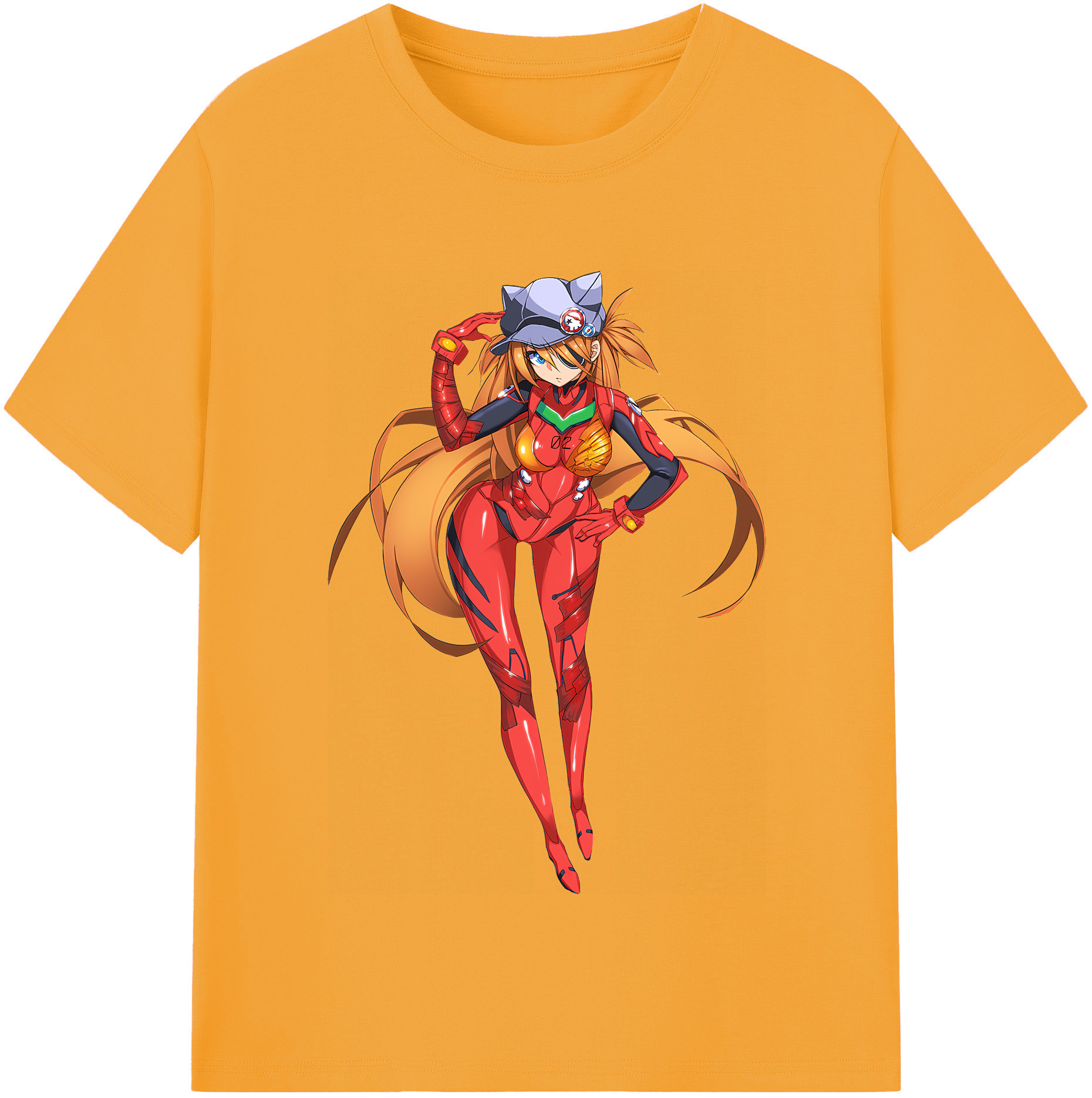 （画像用） EVA 新世紀エヴァンゲリオン レディースカジュアルプリントTシャツ（綿100％）